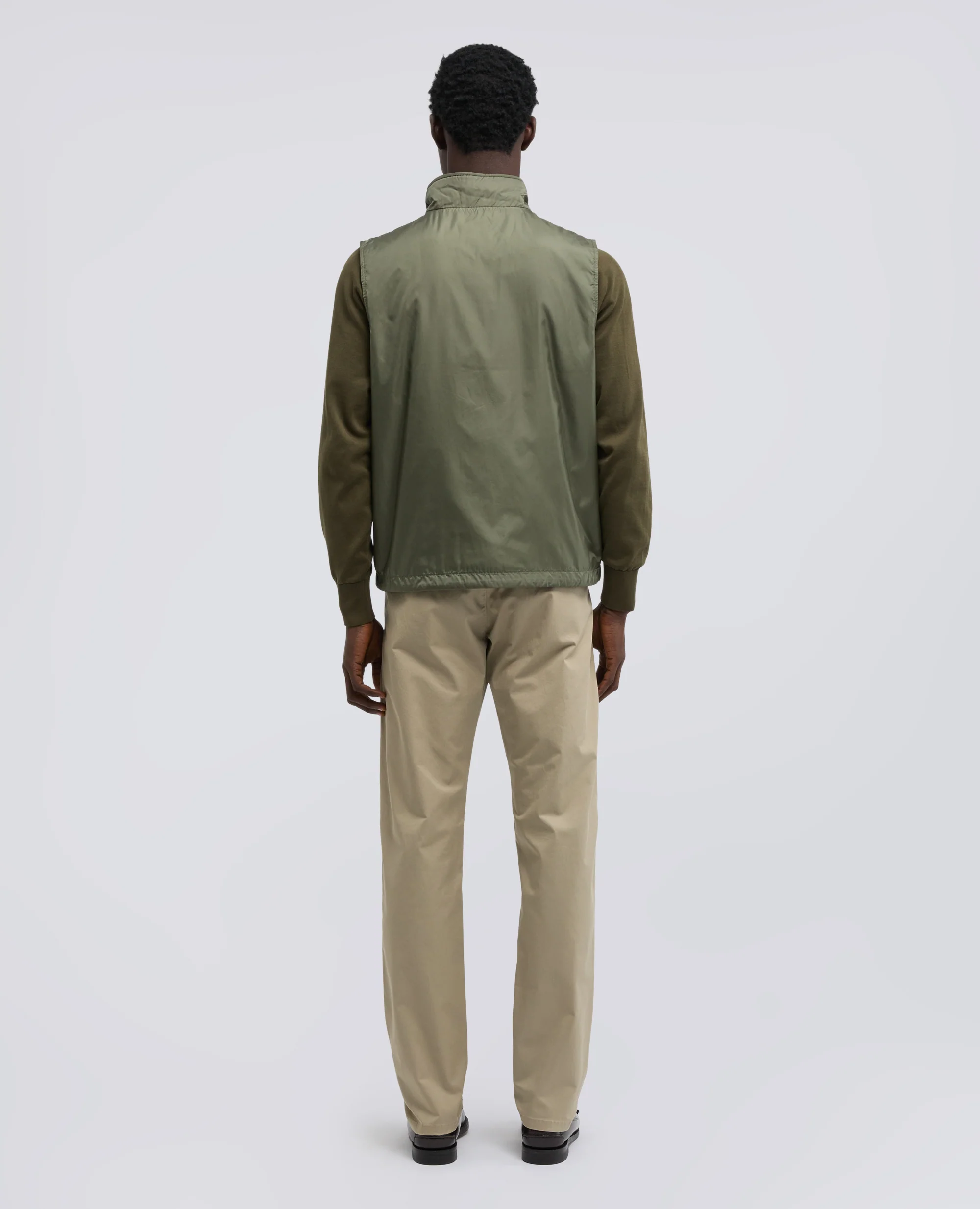 GILET VERNES IN NYLON - OLIVA - Image 3