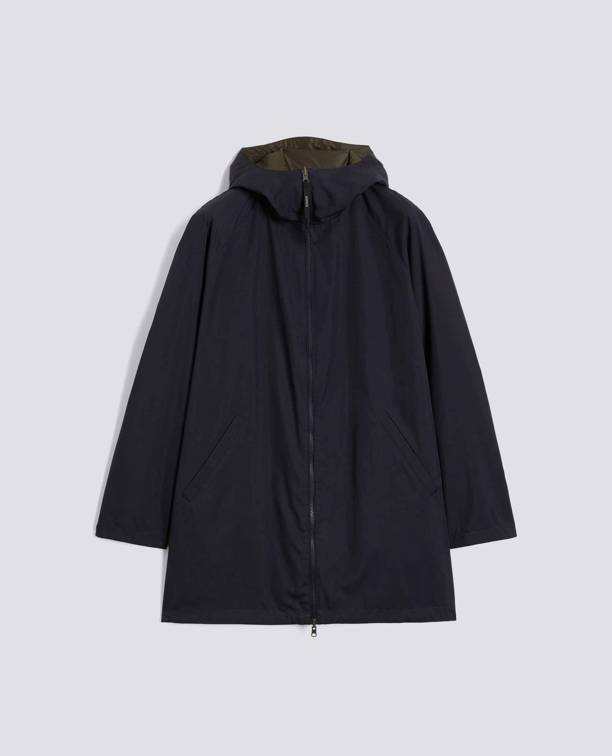 GIUBBOTTO REVERSIBILE IN TWILL DI COTONE E POLIAMMIDE - NAVY