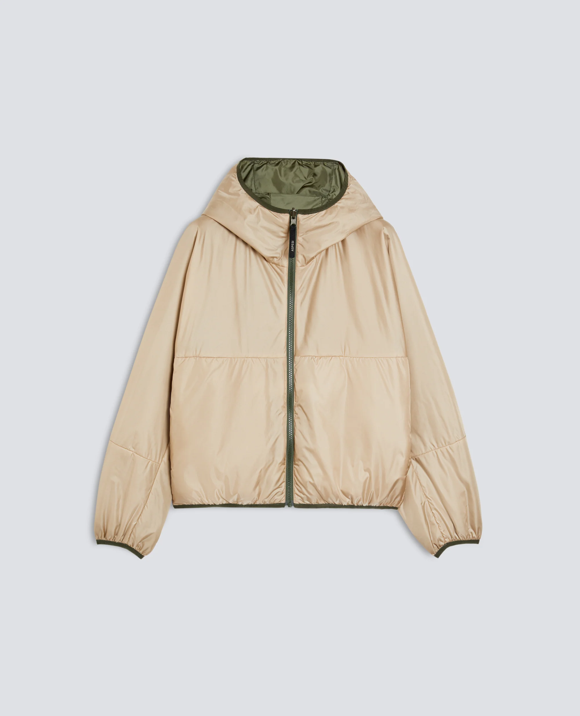 GIUBBOTTO REVERSIBILE BICOLORE IN NYLON - VERDE+BEIGE - Image 6