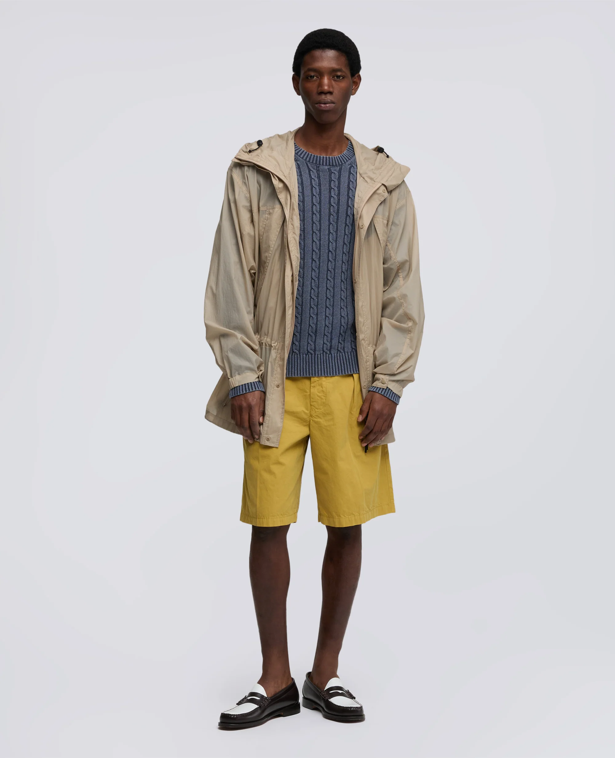 GIUBBOTTO PARKA SFODERATO REALIZZATO IN NYLON - SABBIA - Image 2