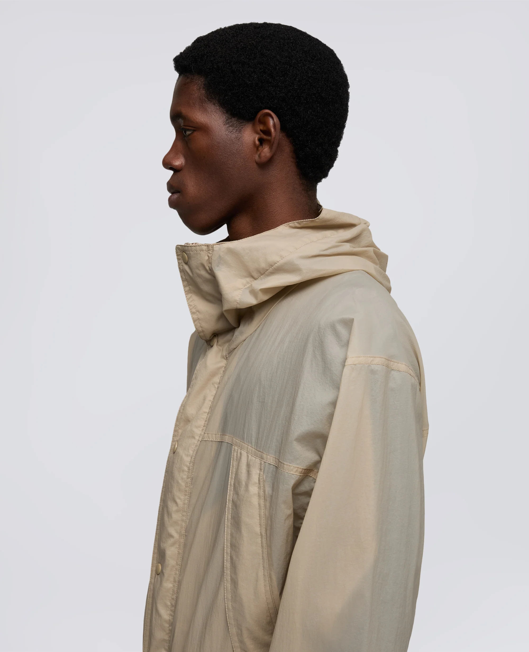 GIUBBOTTO PARKA SFODERATO REALIZZATO IN NYLON - SABBIA - Image 4