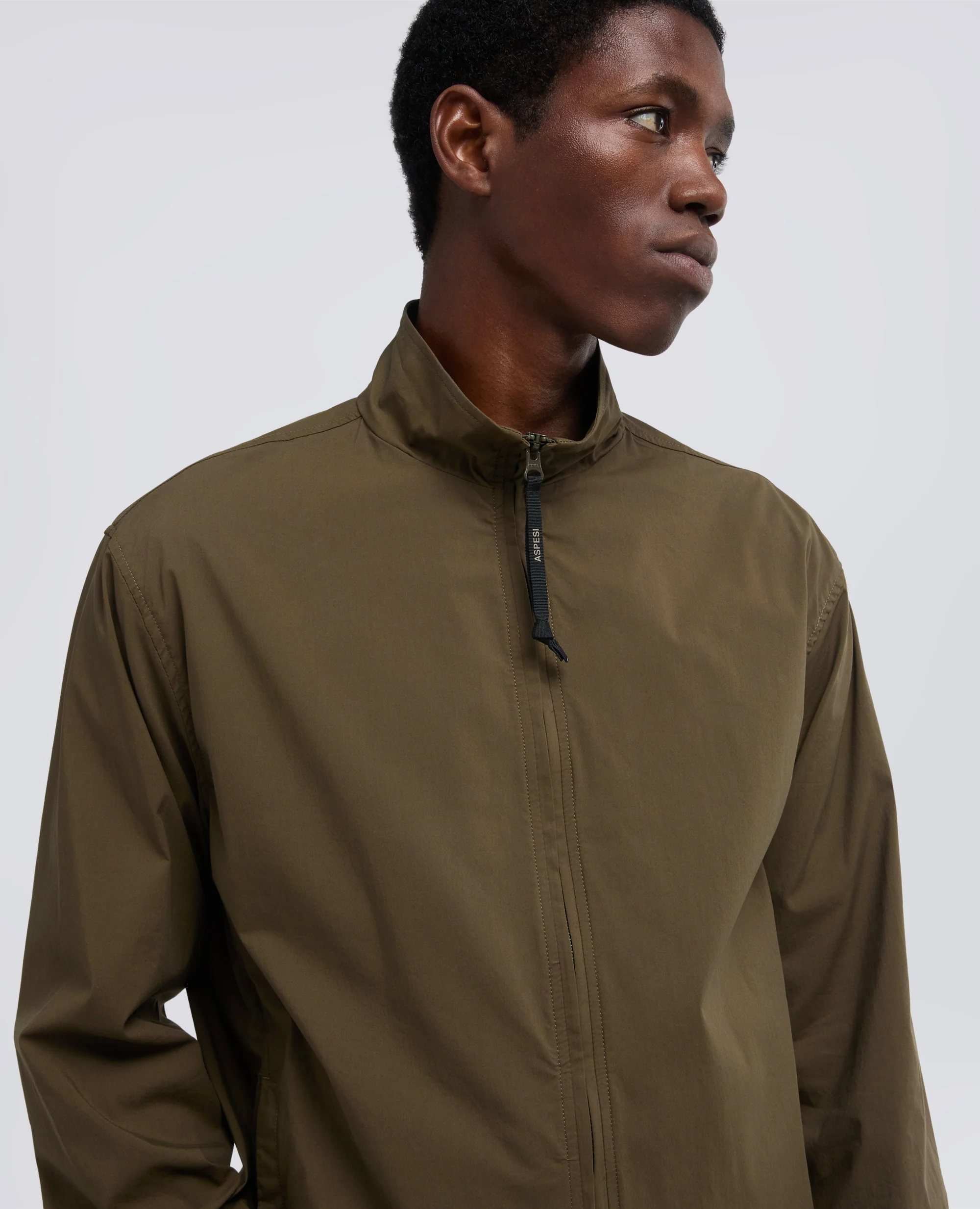 GIUBBOTTO KONG IN POPELINE DI COTONE NYLON STRETCH - MILITARE - Image 4