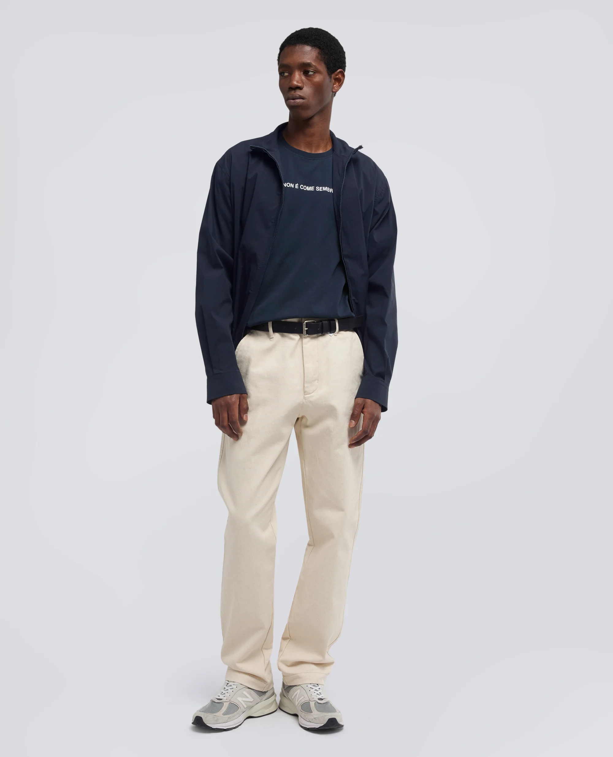 GIUBBOTTO KONG IN POPELINE DI COTONE NYLON STRETCH - NAVY - Image 2