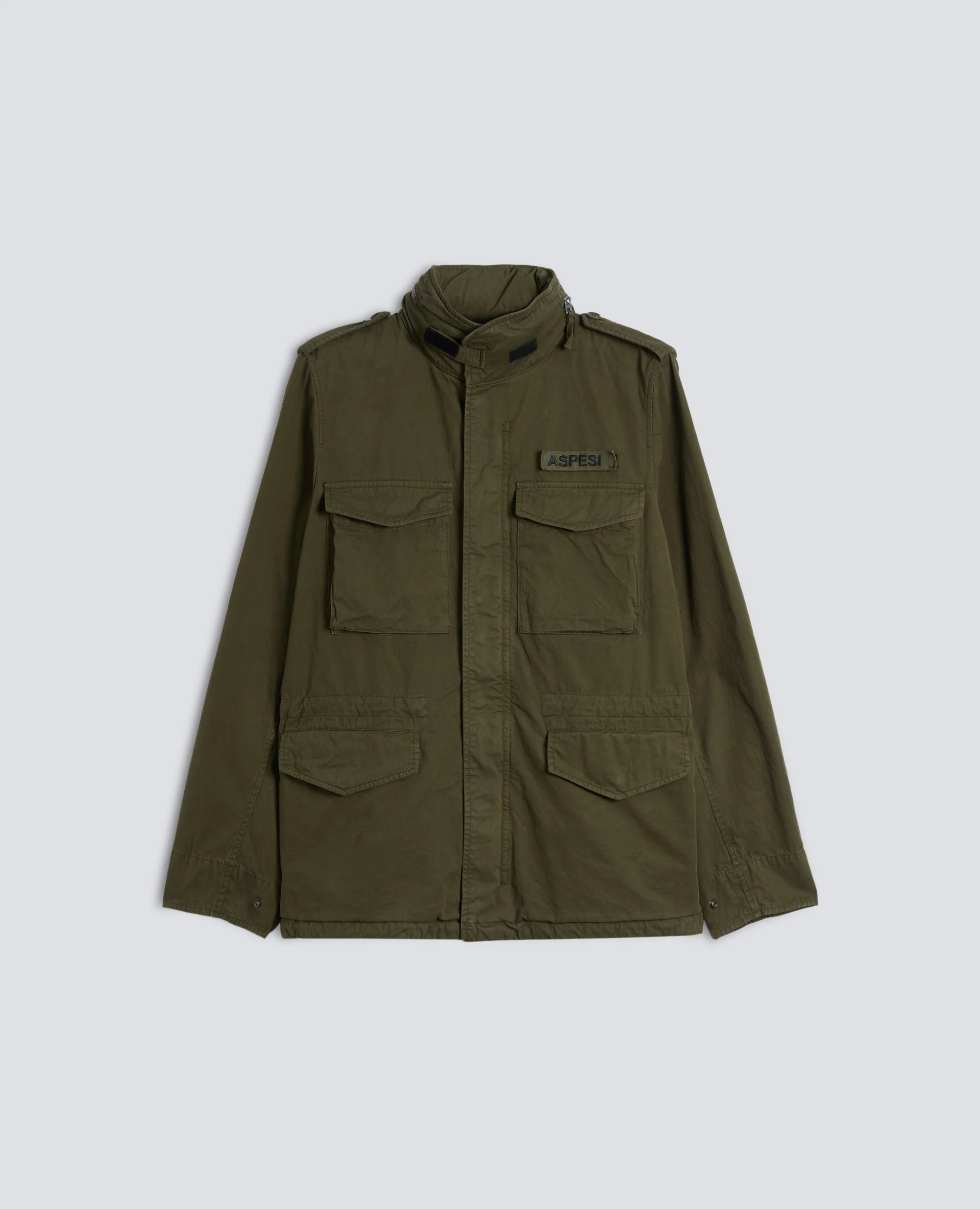 GIUBBOTTO MINI FIELD VENTO IN GABARDINA DI COTONE - MILITARE