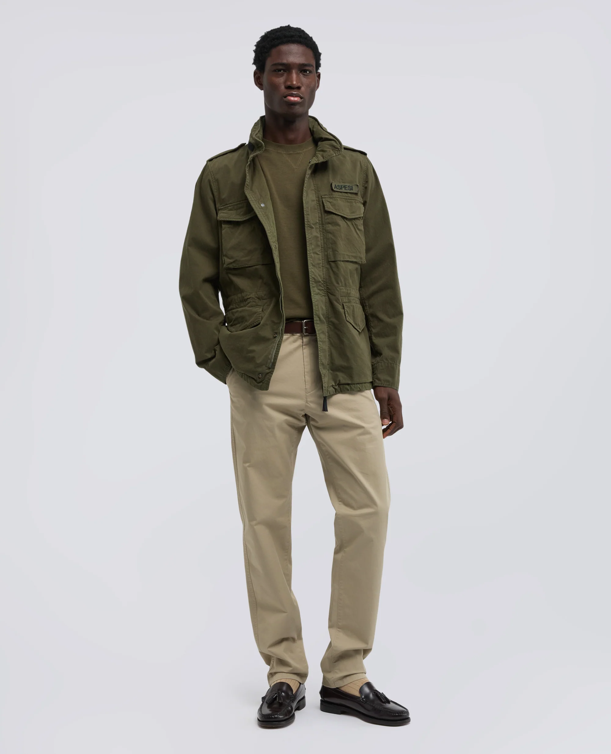 GIUBBOTTO MINI FIELD VENTO IN GABARDINA DI COTONE - MILITARE - Image 2