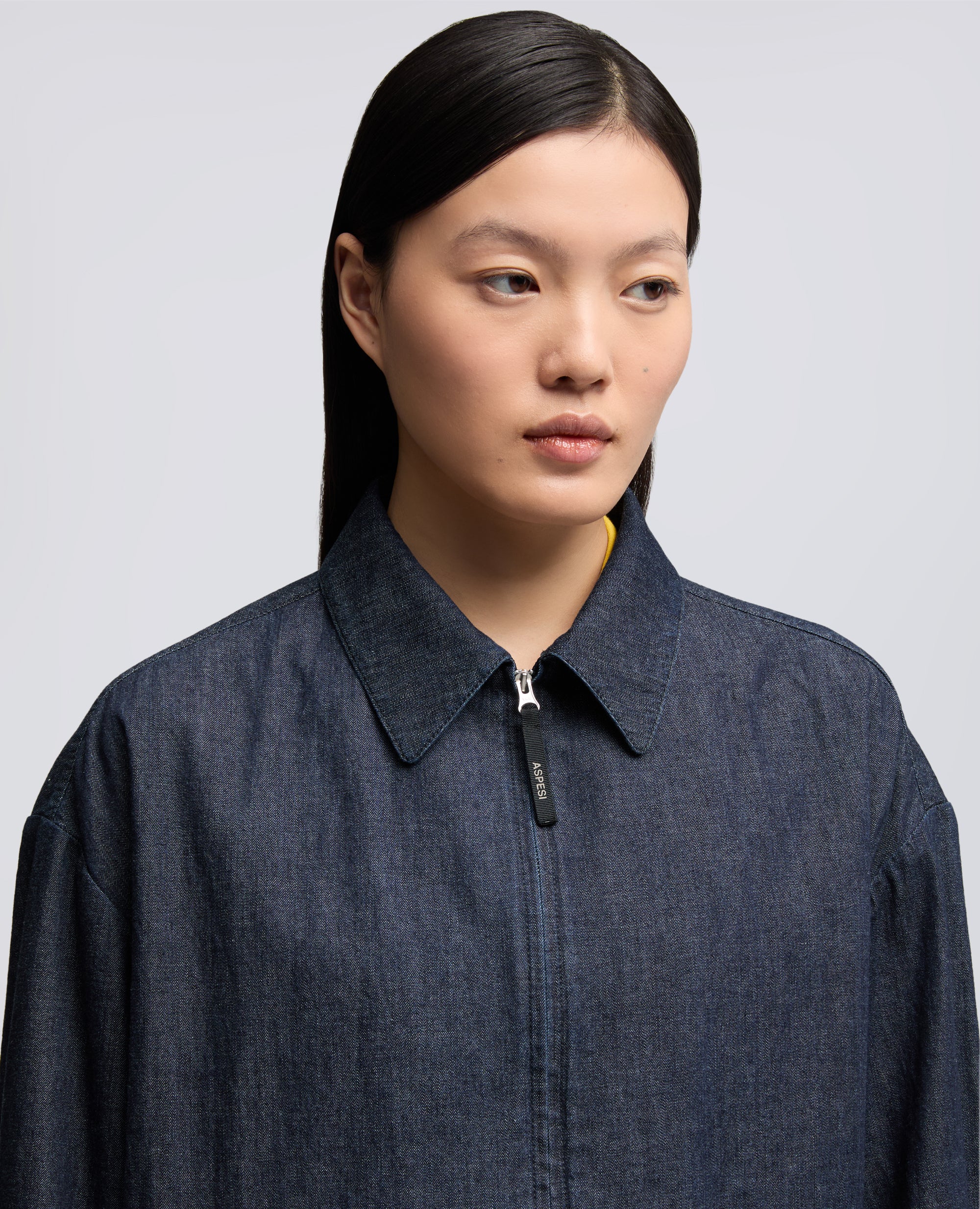 GIUBBOTTO IN DENIM DI COTONE LEGGERO - DENIM SCURO - Image 3