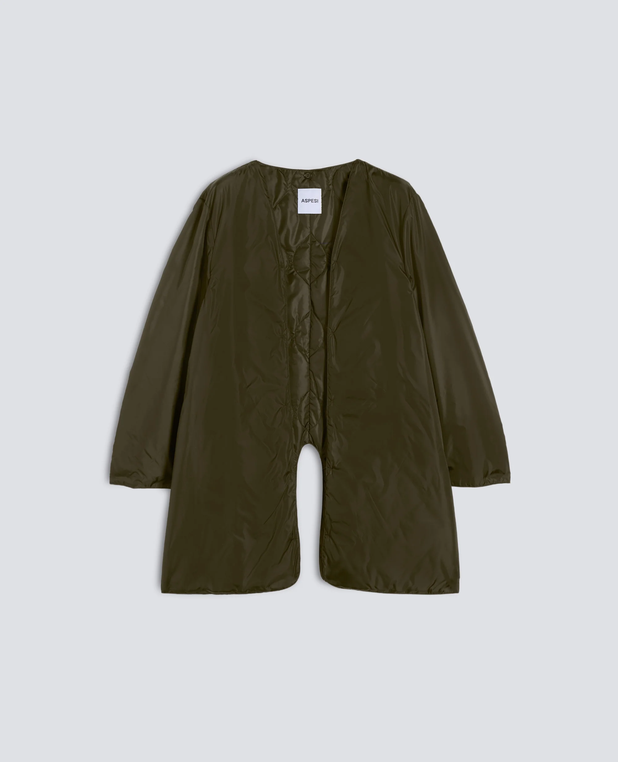 IMPERMEABILE IN POLIESTERE E NYLON COMPATTO - MILITARE - Image 5