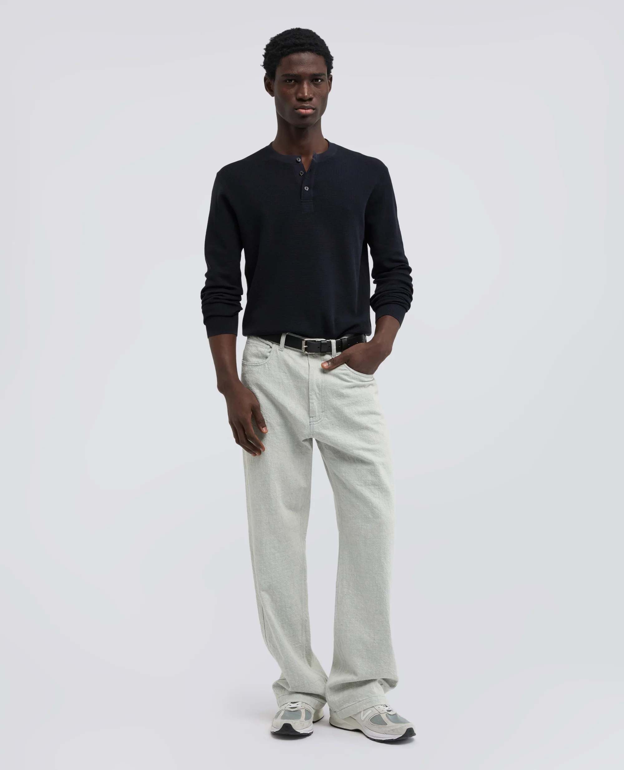 MAGLIA GIROCOLLO IN COTONE - NAVY - Image 2