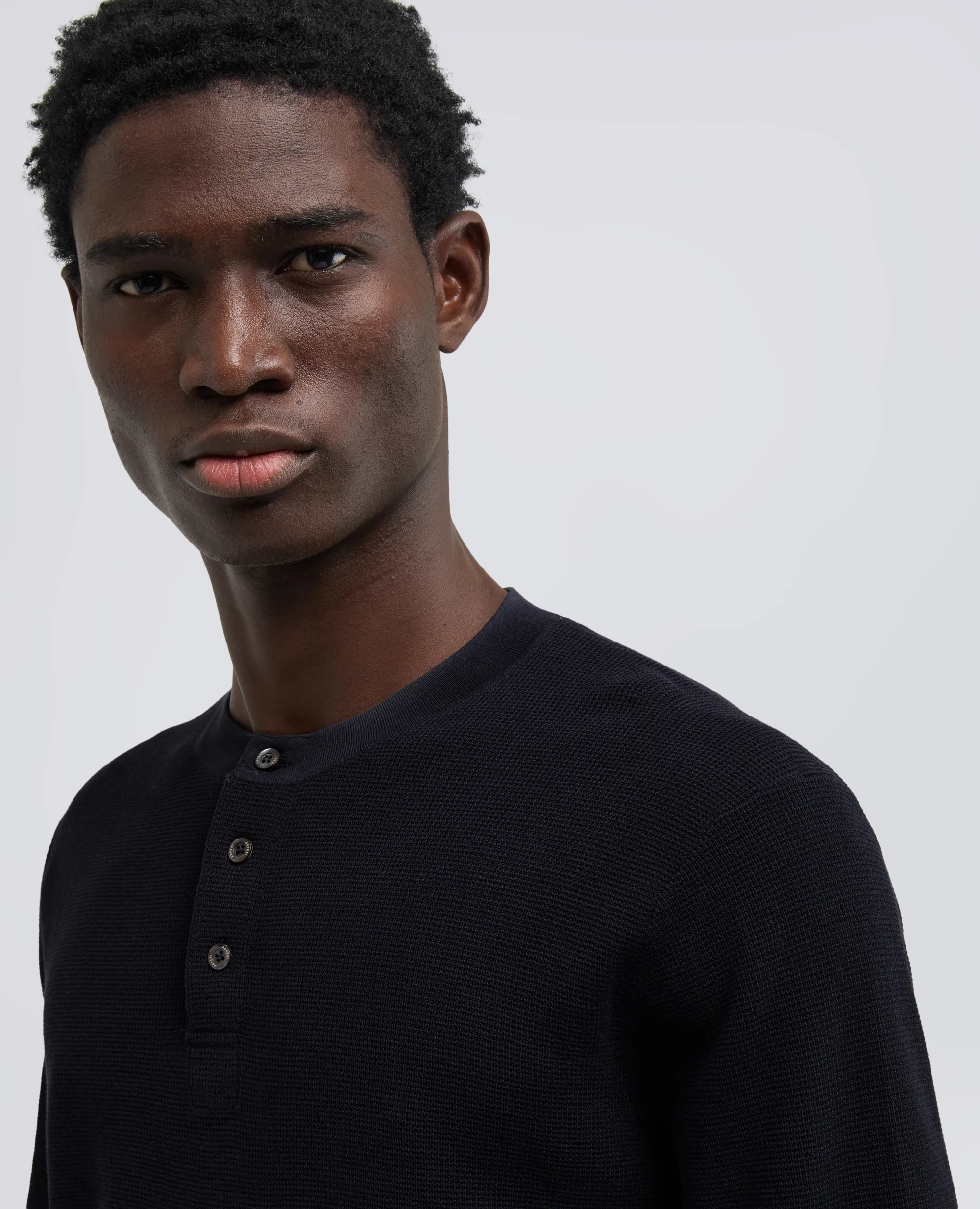 MAGLIA GIROCOLLO IN COTONE - NAVY - Image 4
