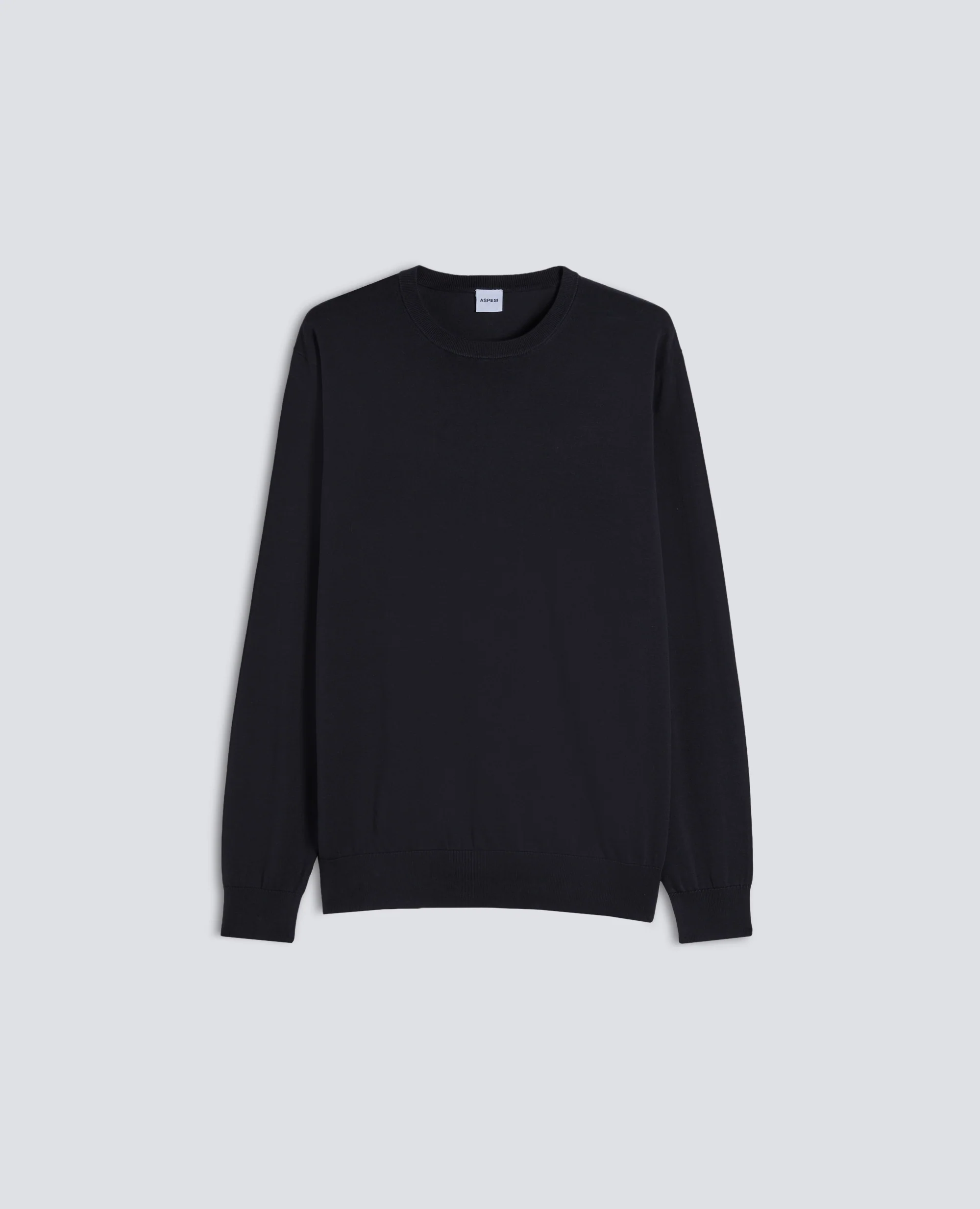 MAGLIA GIROCOLLO IN COTONE - NAVY