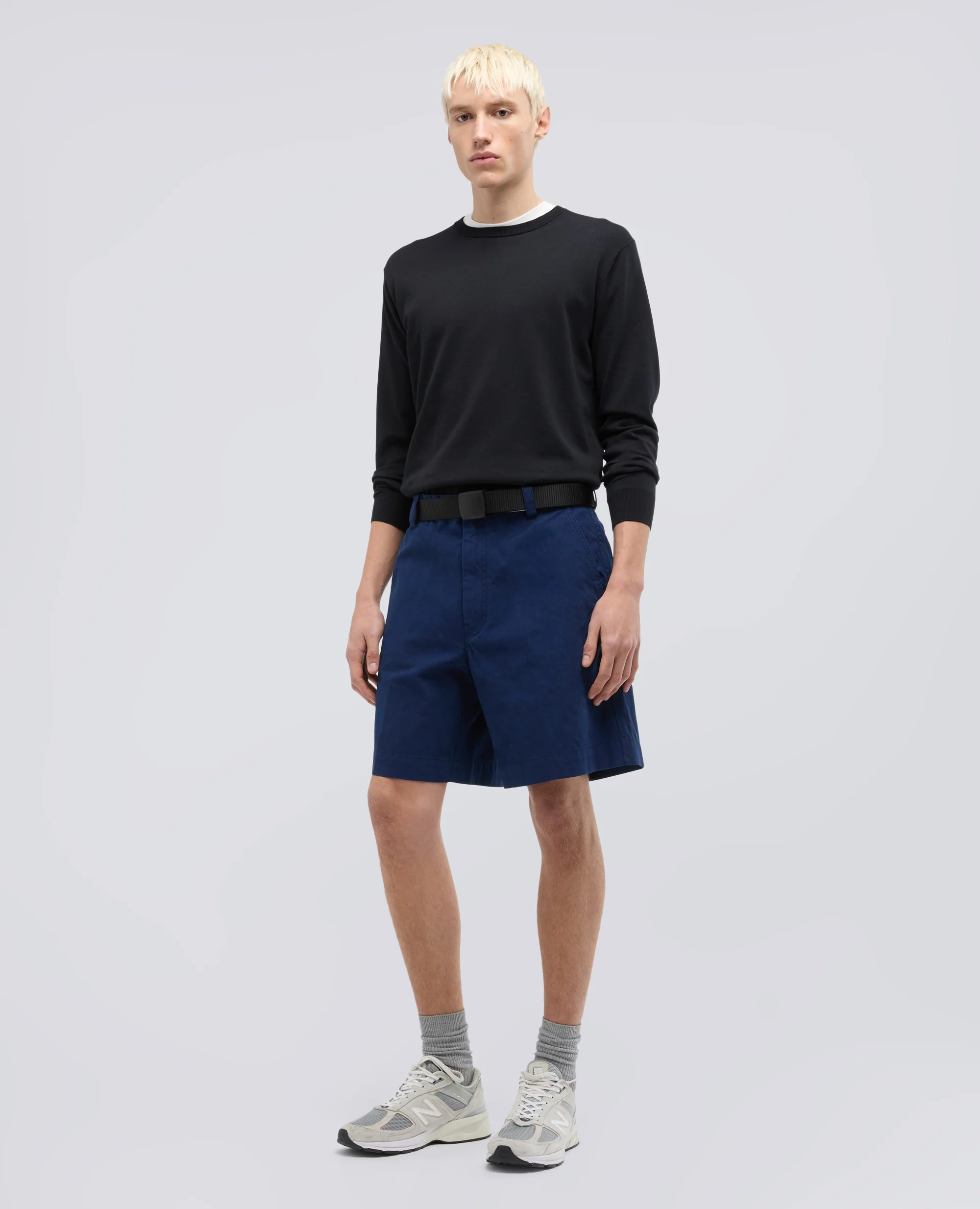 MAGLIA GIROCOLLO IN COTONE - NERO - Image 2