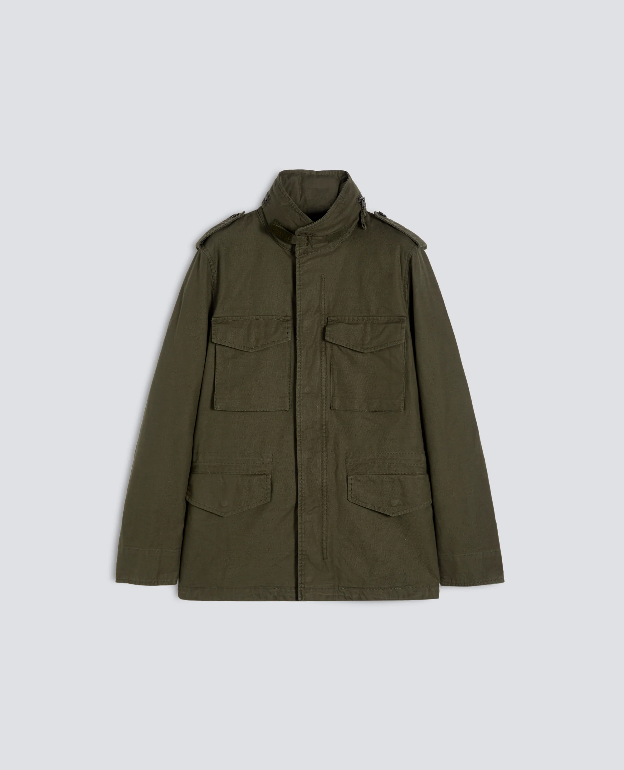 MINI FIELD JACKET IN GABARDINA DI COTONE - MILITARE