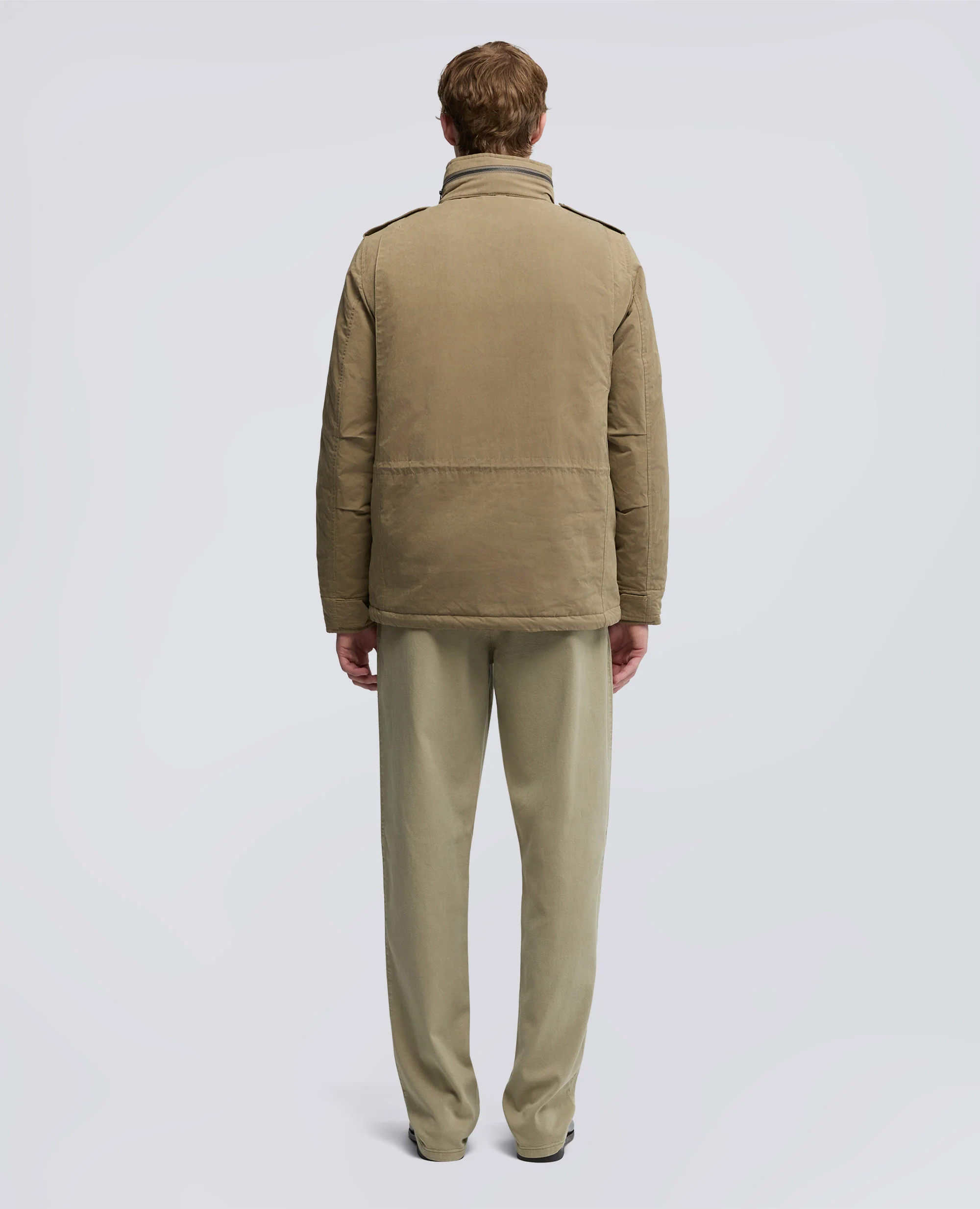 MINI FIELD JACKET COT IN TELA DI MISTO COTONE - TORTORA - Image 3