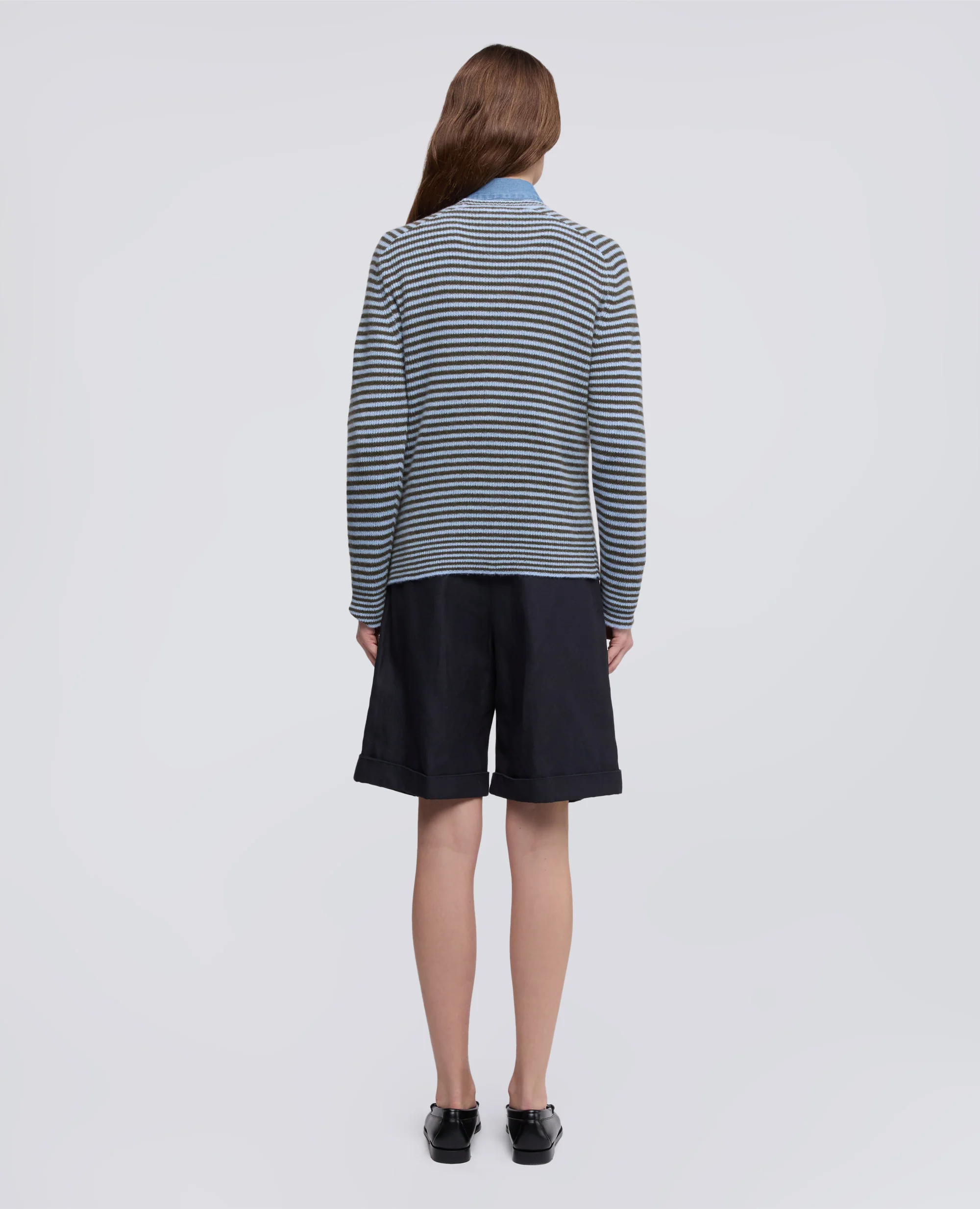 MAGLIA GIROCOLLO IN PURO CASHMERE - RIGA AZZURRA - Image 3