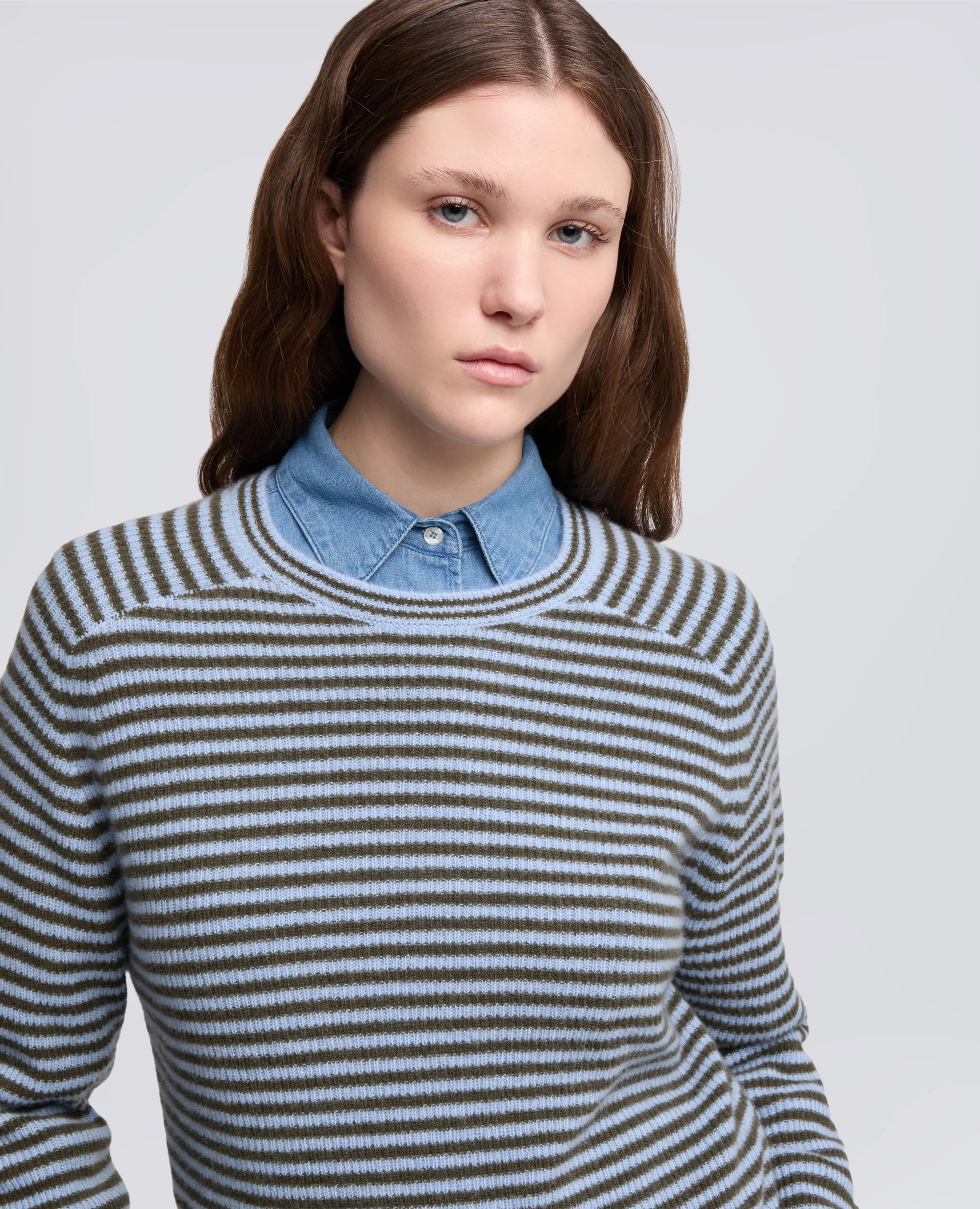 MAGLIA GIROCOLLO IN PURO CASHMERE - RIGA AZZURRA - Image 4