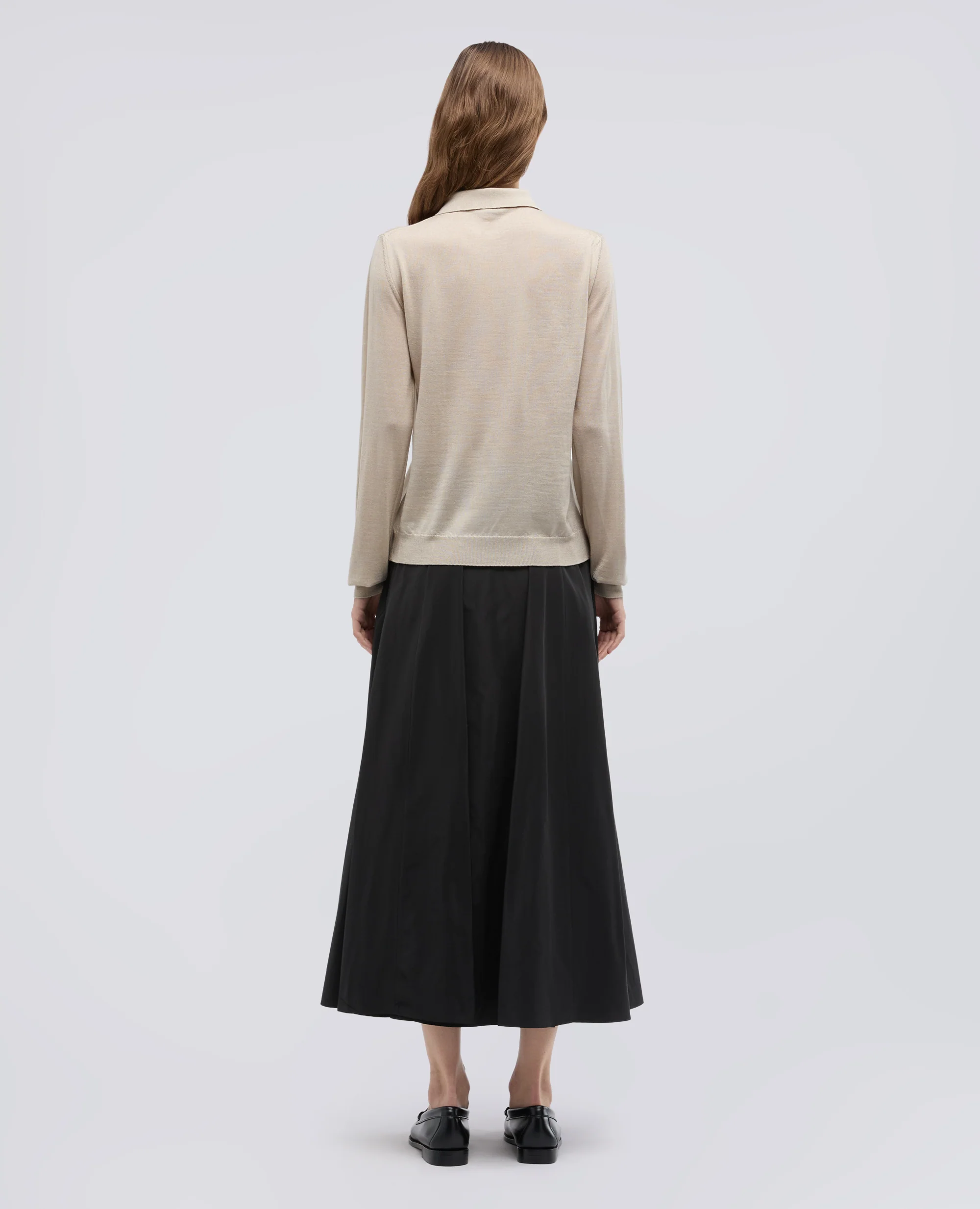 MAGLIA IN MISTO LANA E SETA - SABBIA - Image 3