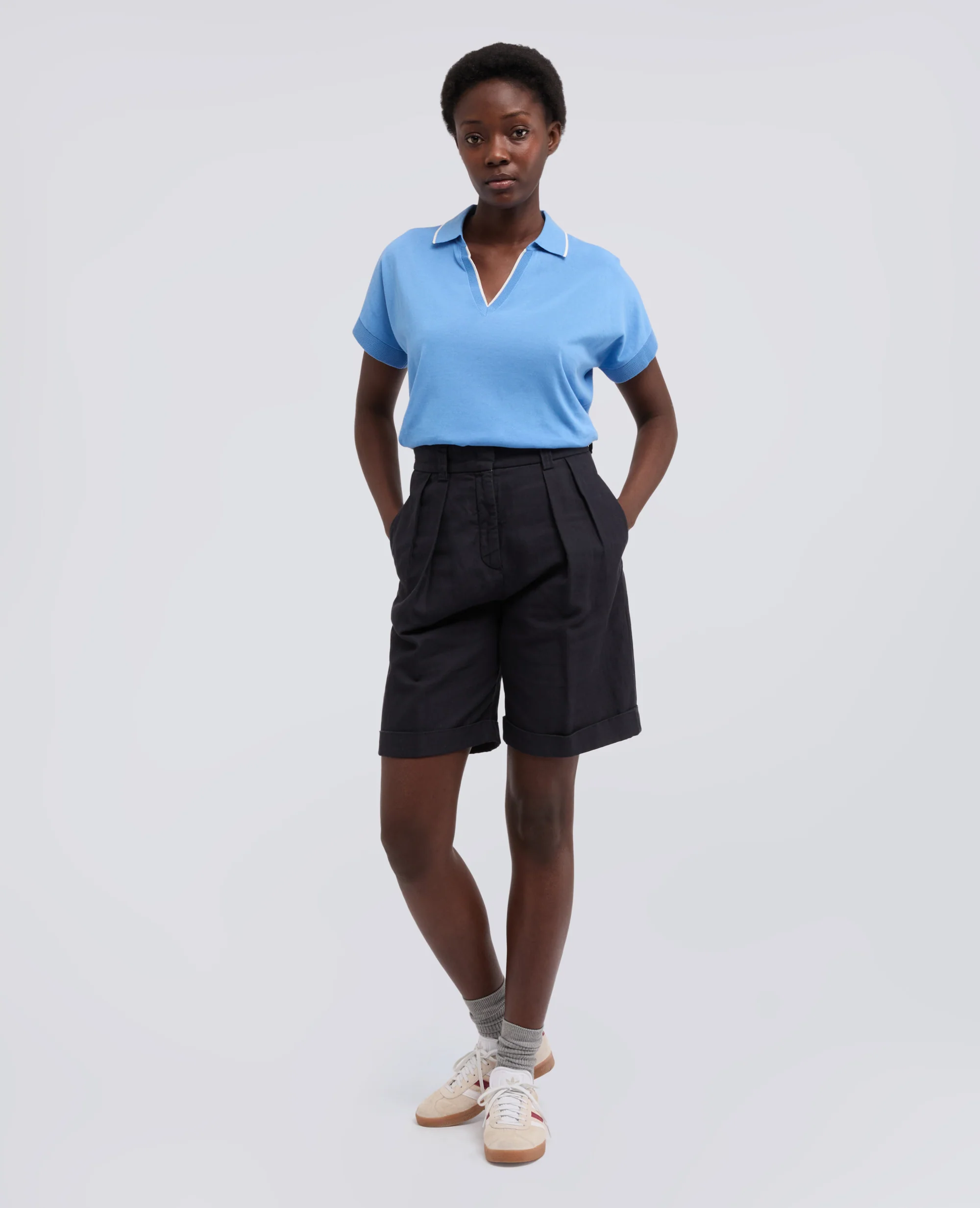 MAGLIA IN PURO COTONE - AZZURRO - Image 2
