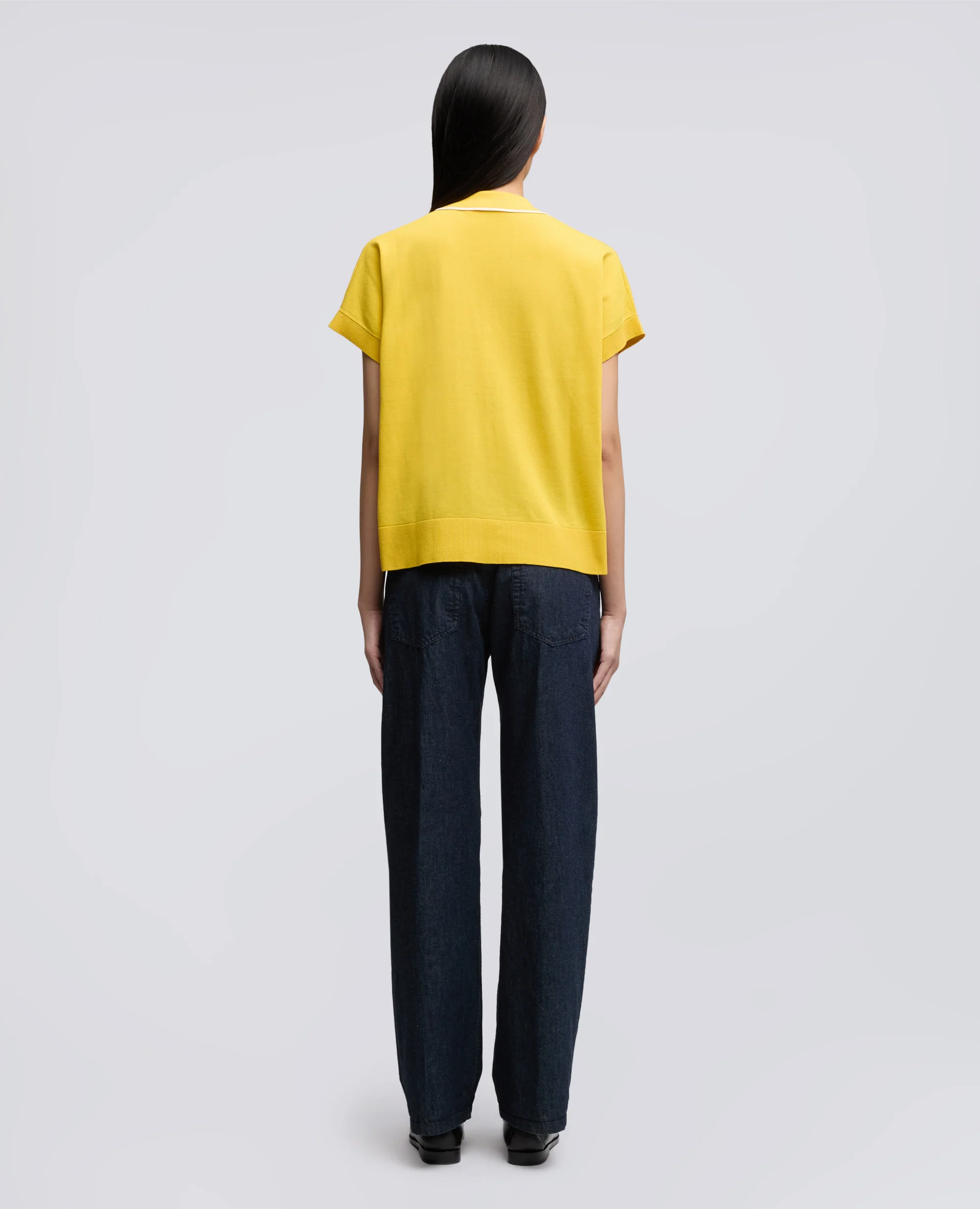 MAGLIA IN PURO COTONE - GIALLO - Image 3