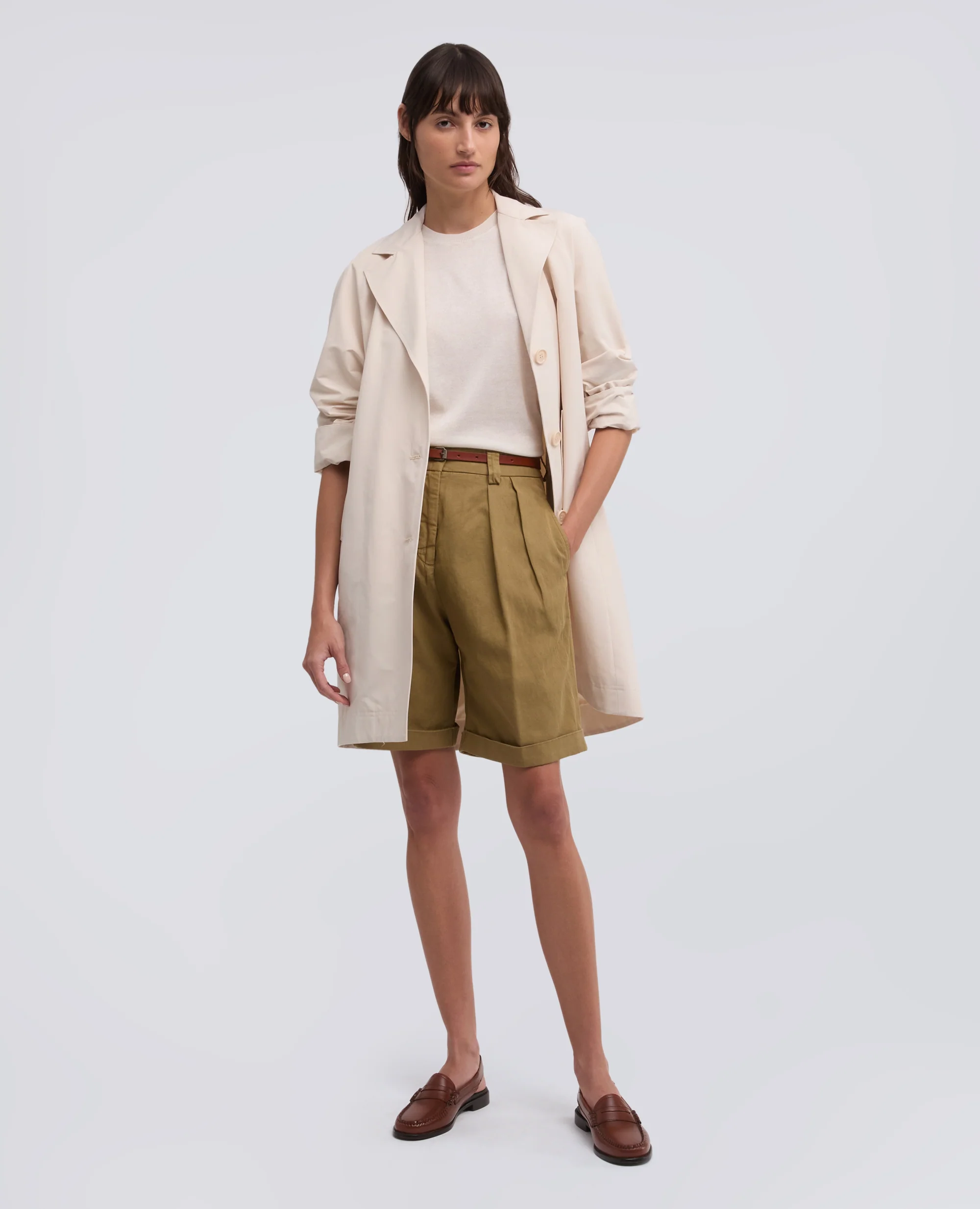 T-SHIRT DI MAGLIA IN MISTO SETA, COTONE E CASHMERE - BIANCO - Image 2