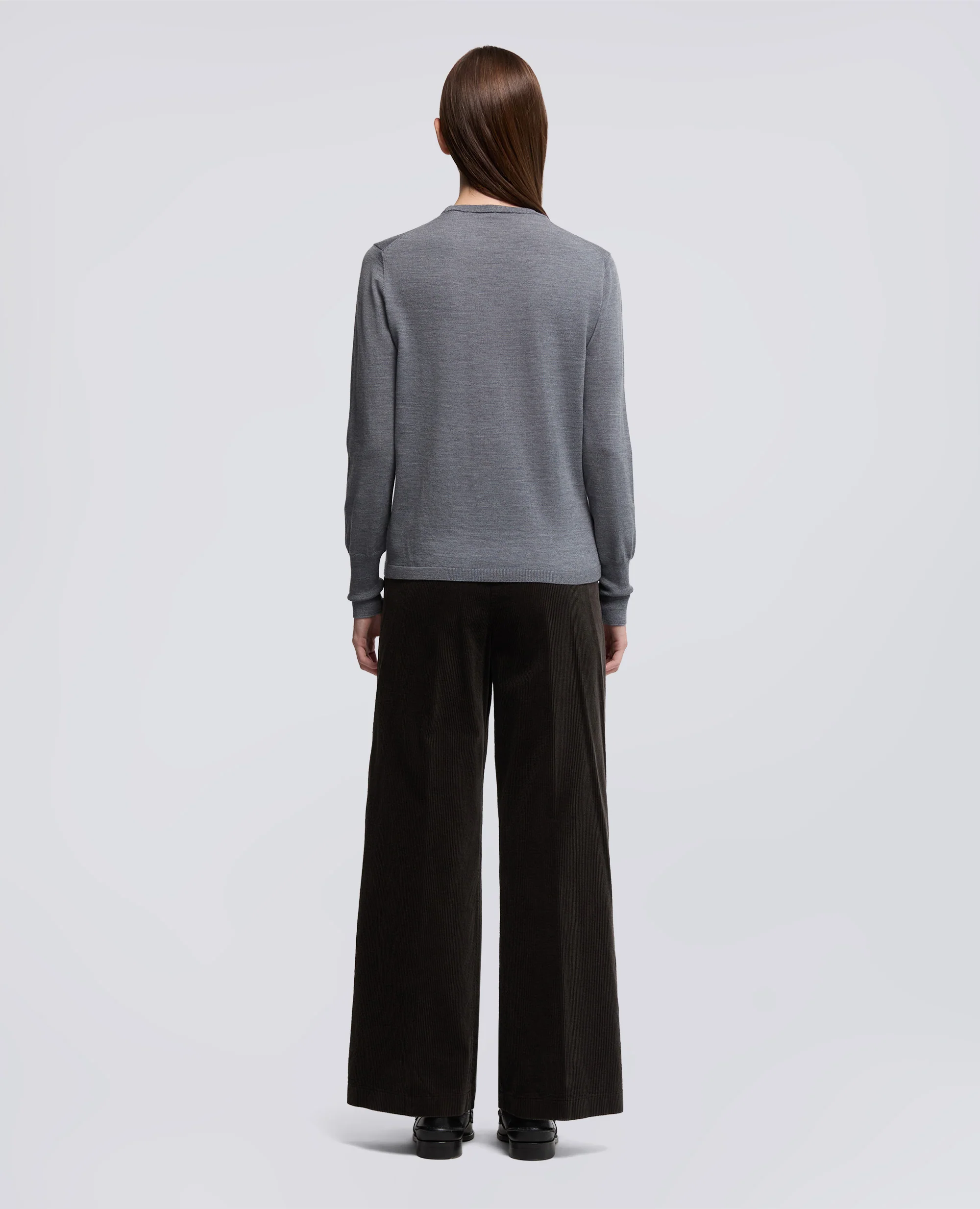 MAGLIA GIROCOLLO IN LANA MERINO - GRIGIO - Image 3