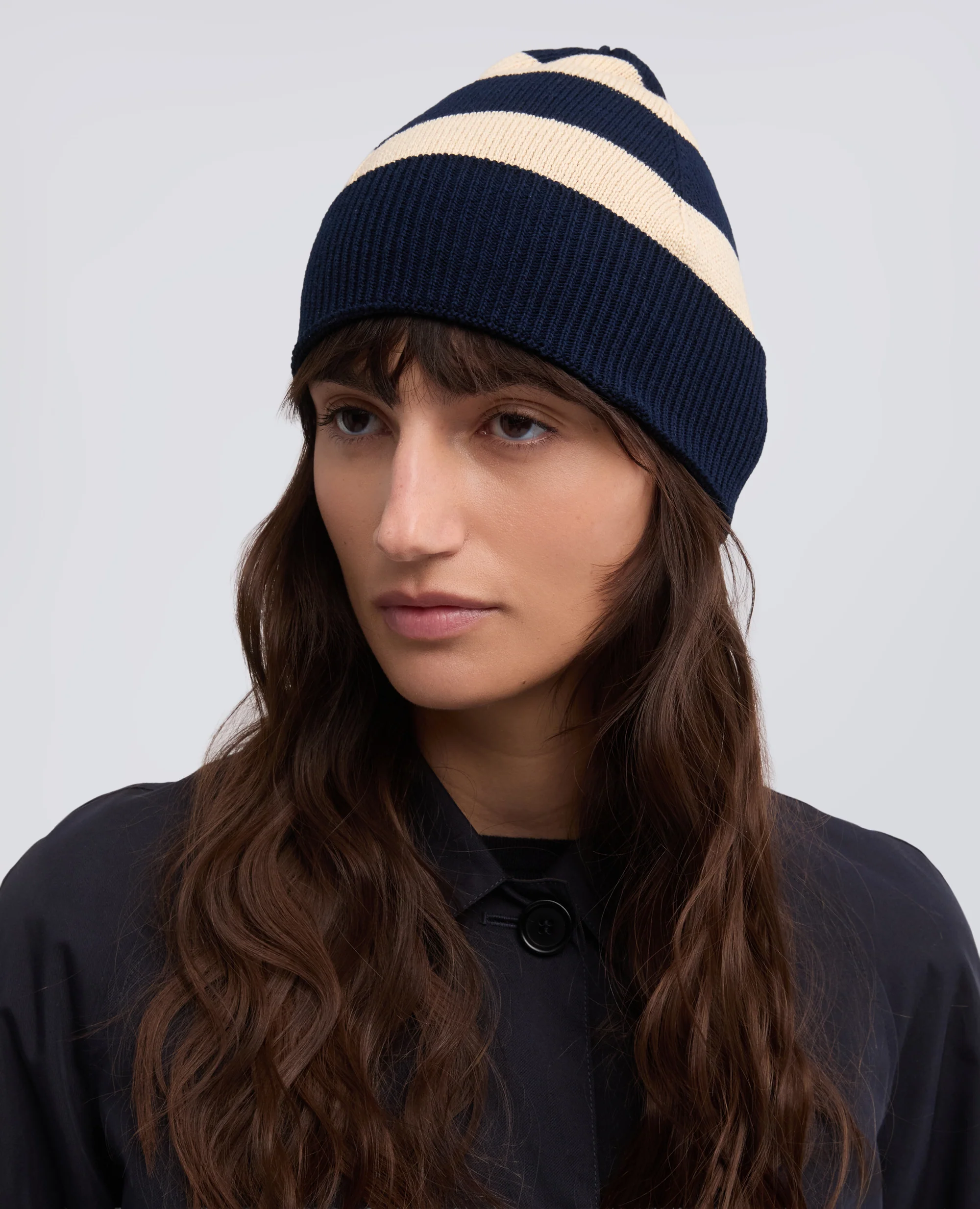 CAPPELLO IN COTONE GIAPPONESE DRY TOUCH - CORDA/BLU - Image 2