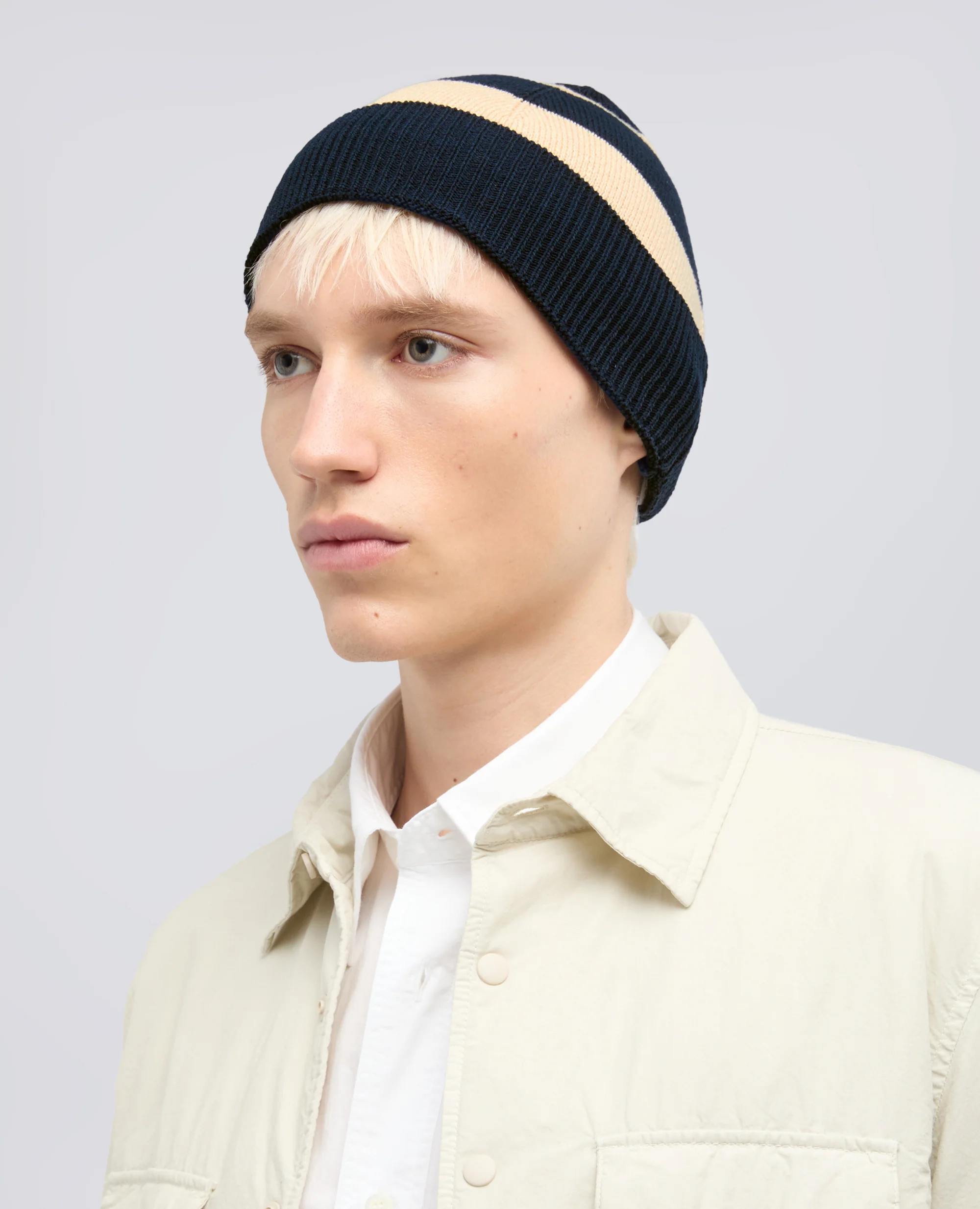 CAPPELLO IN COTONE GIAPPONESE DRY TOUCH - CORDA/BLU - Image 3