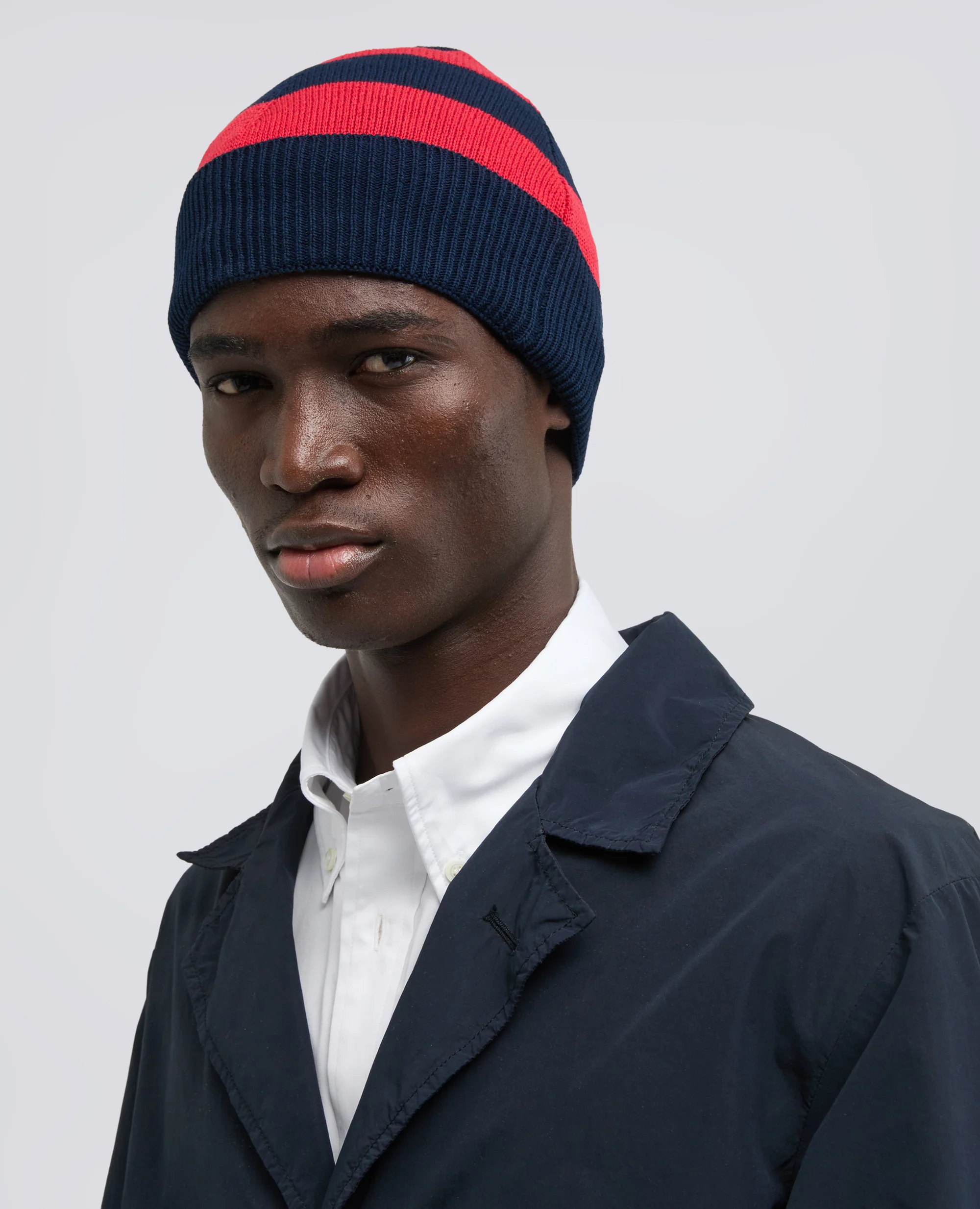 CAPPELLO IN COTONE GIAPPONESE DRY TOUCH - ROSSO/BLU - Image 3