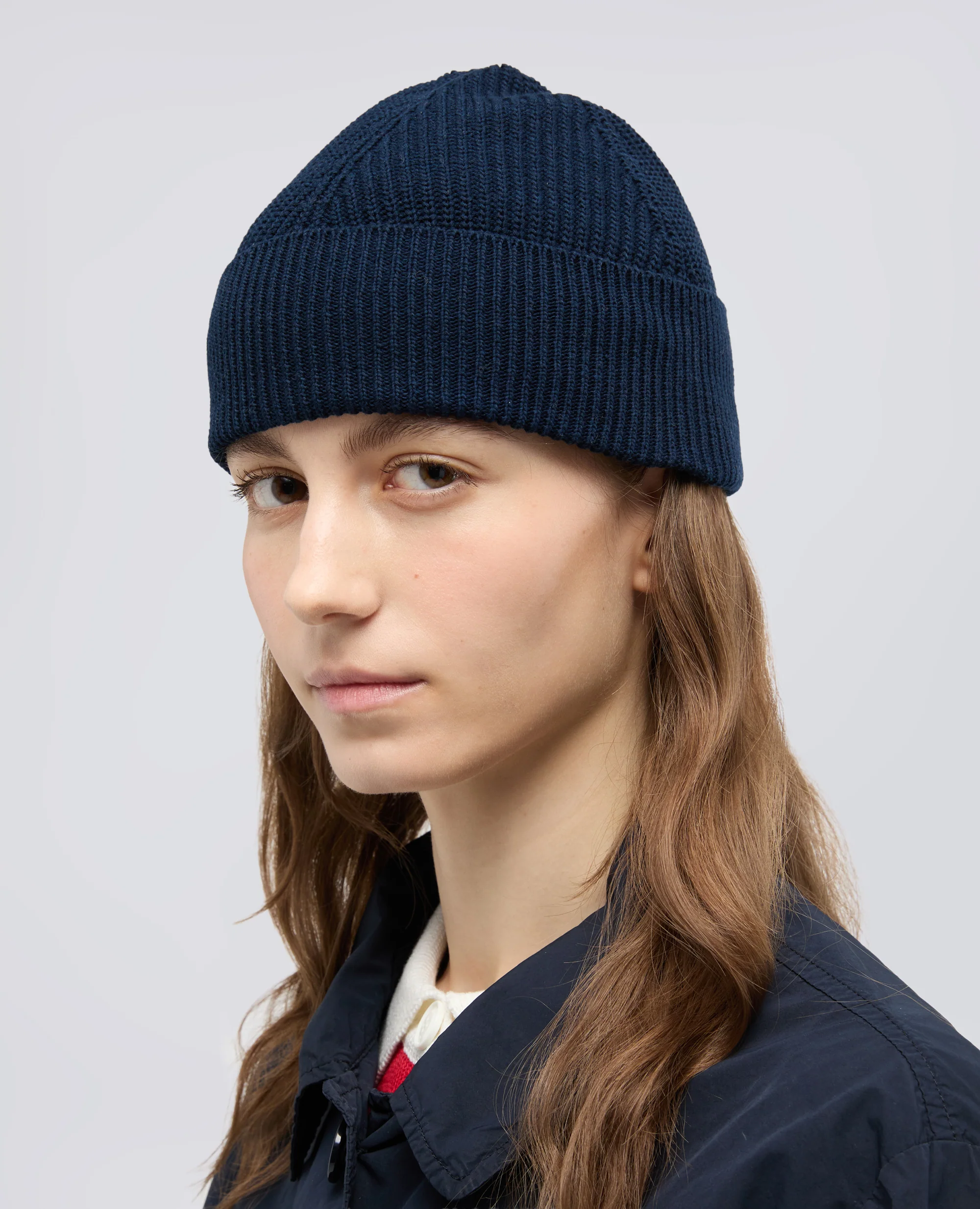 CAPPELLO IN COTONE GIAPPONESE DRY TOUCH - NAVY - Image 4