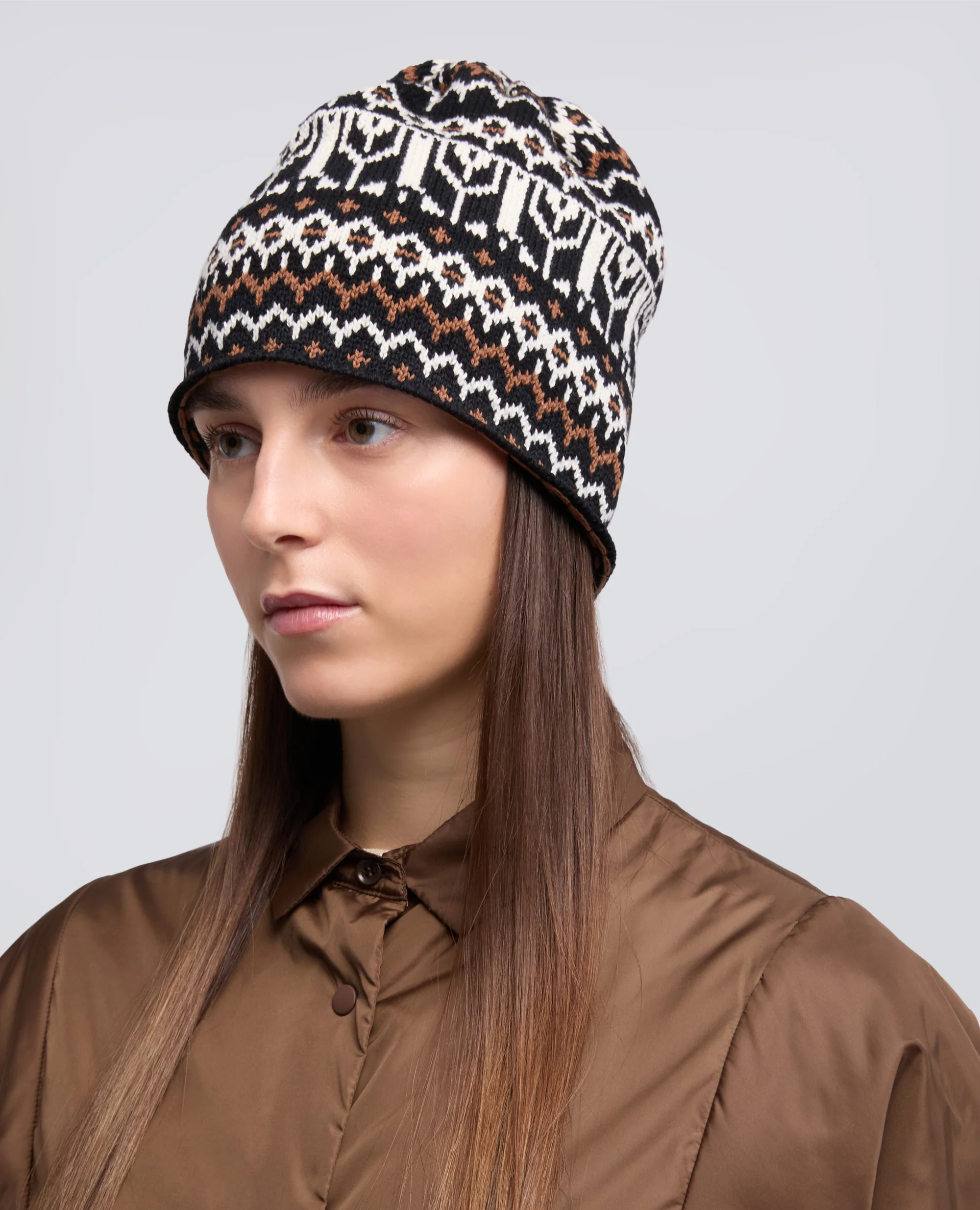 CAPPELLO IN FILATO MISTO COTONE, CANAPA E LANA - FONDO NERO - Image 3