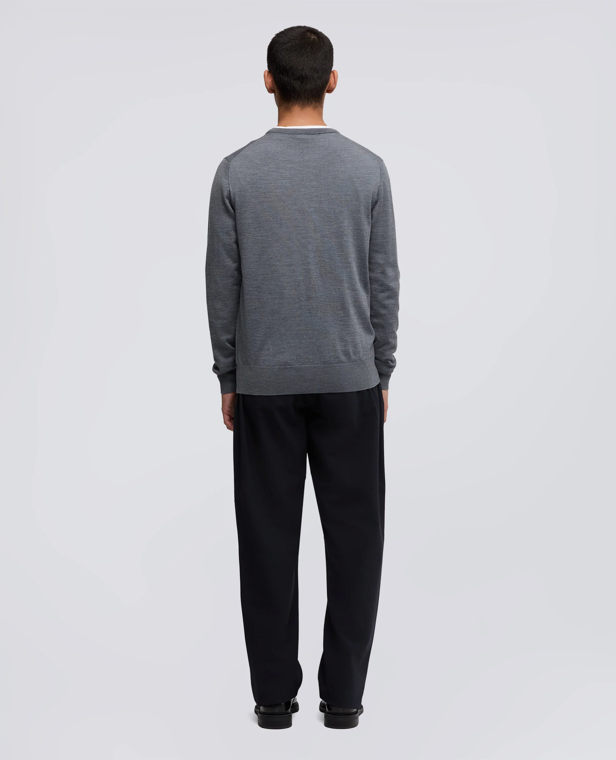 MAGLIA GIROCOLLO IN LANA RASATA - GRIGIO - Image 3