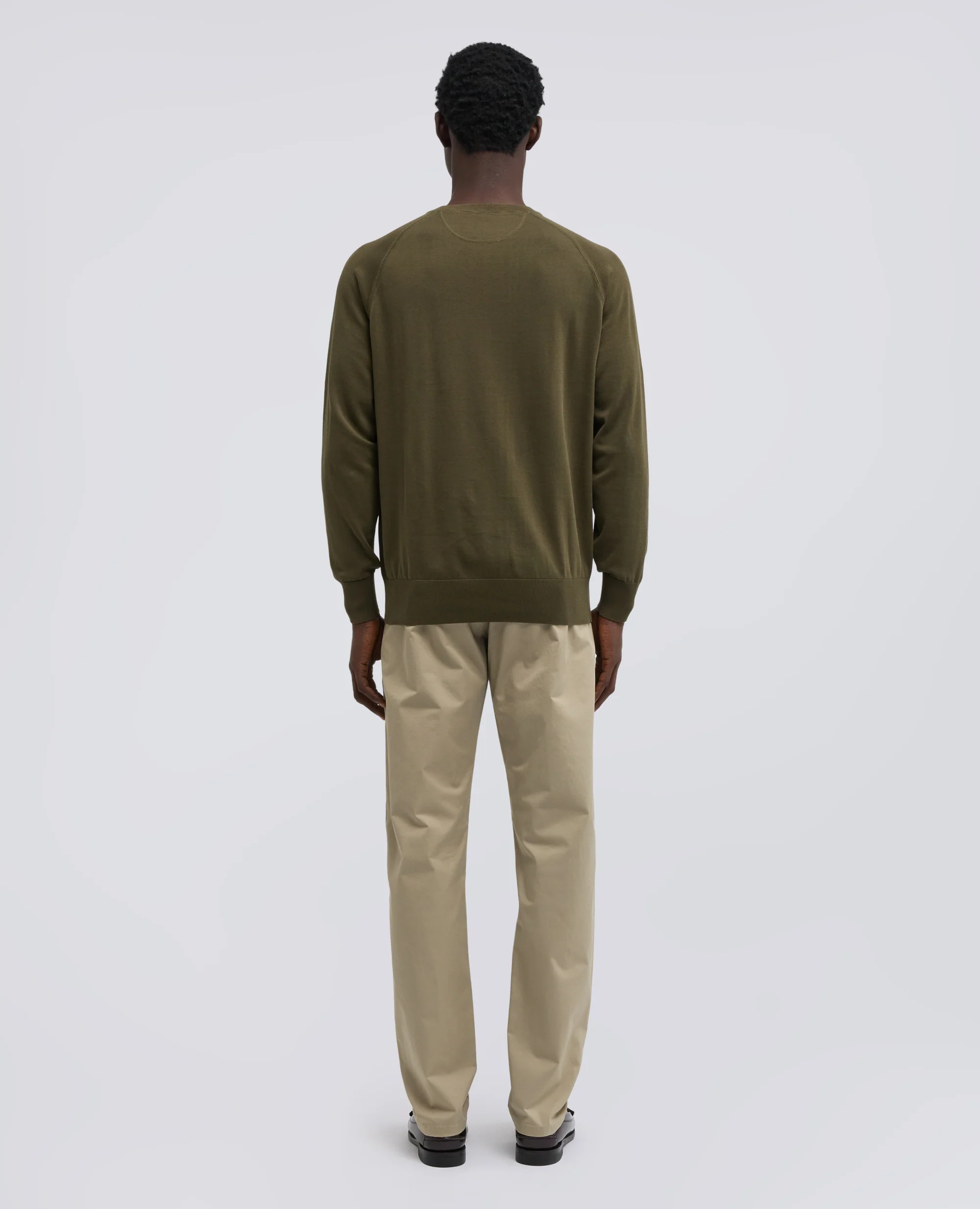MAGLIA GIROCOLLO IN COTONE - MILITARE - Image 3