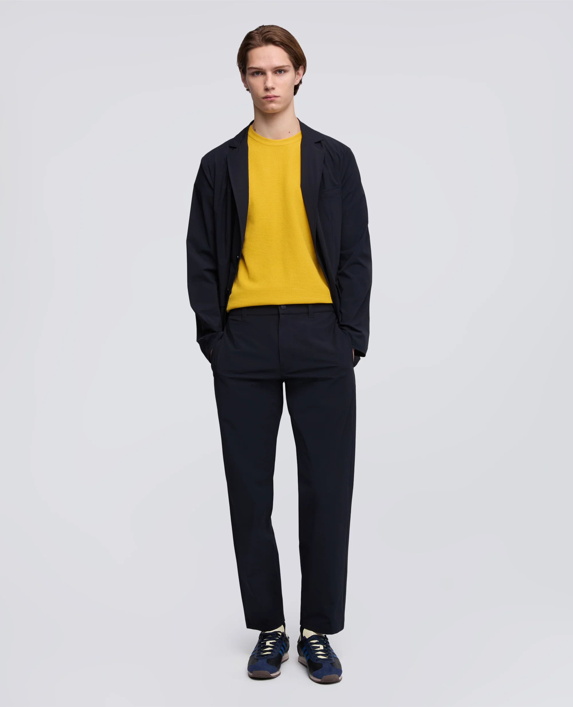 MAGLIA RAGLAN IN MICRO WAFFLE DI COTONE - GIALLO - Image 2