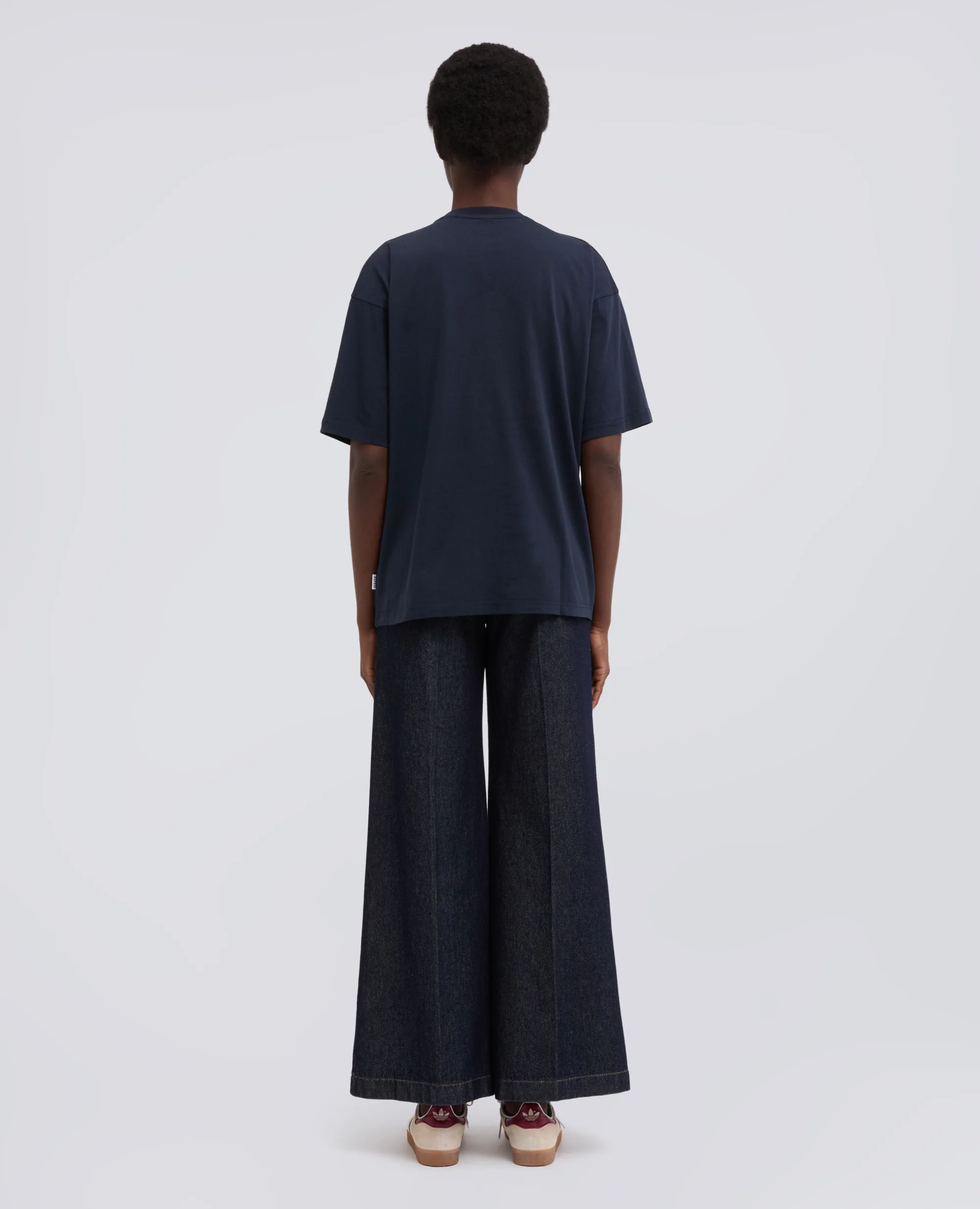 T-SHIRT IN JERSEY DI COTONE CON STAMPA "NON E COME SEMBRA" - NAVY - Image 3