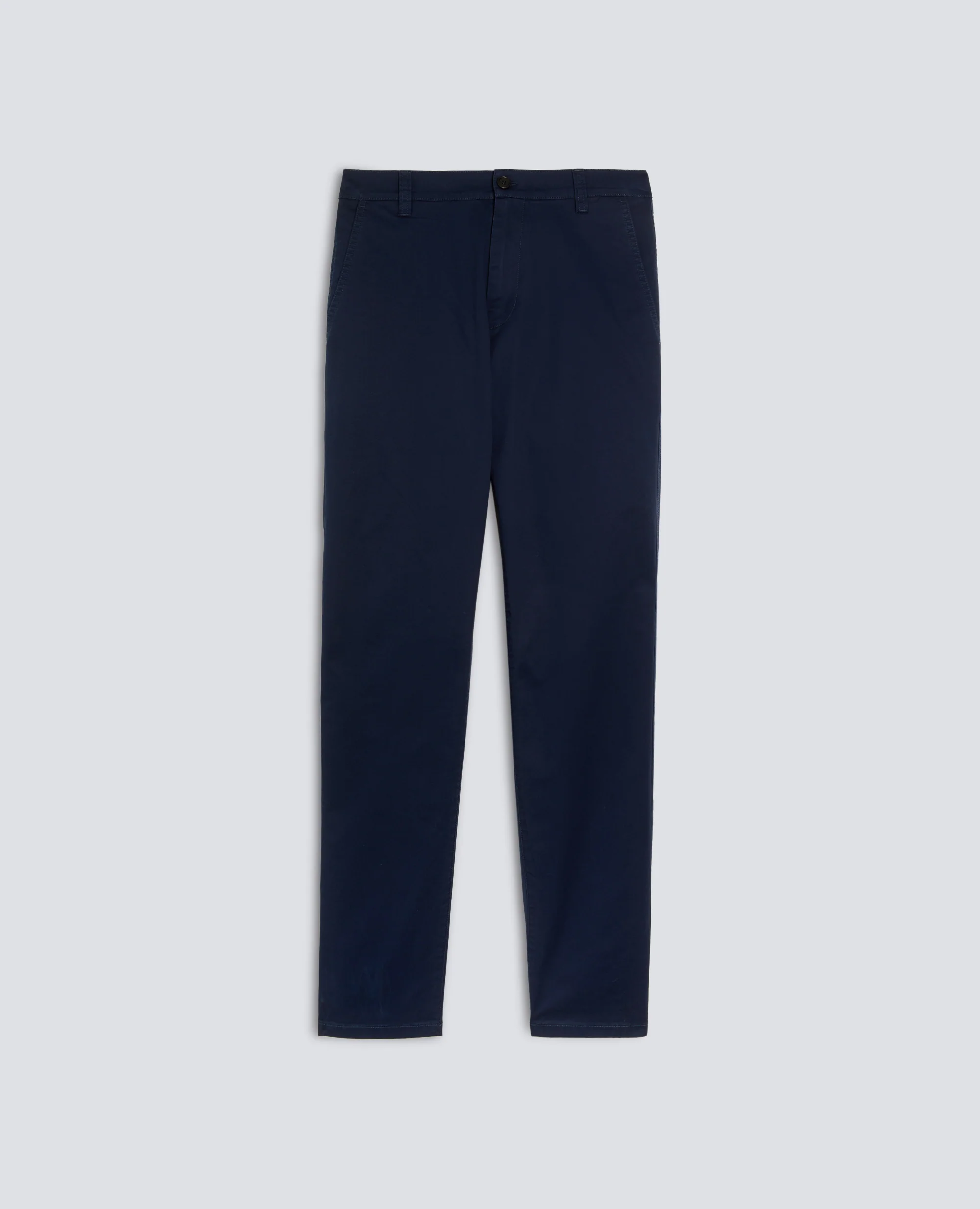 PANTALONE IN TWILL DI COTONE STRETCH - NAVY