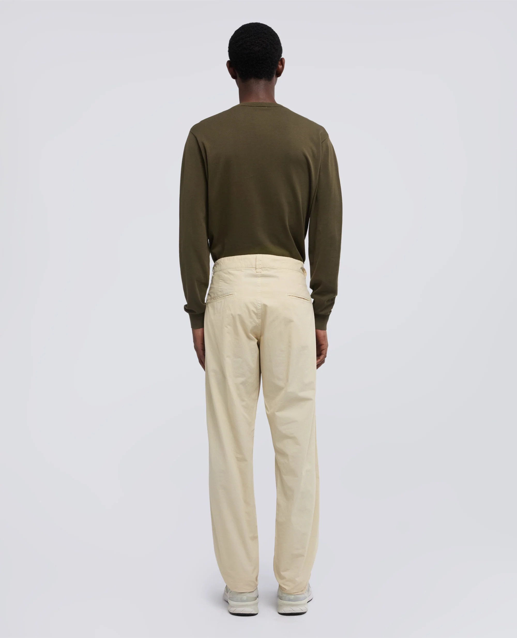 PANTALONE CHINO IN TELA DI COTONE - SASSO - Image 3