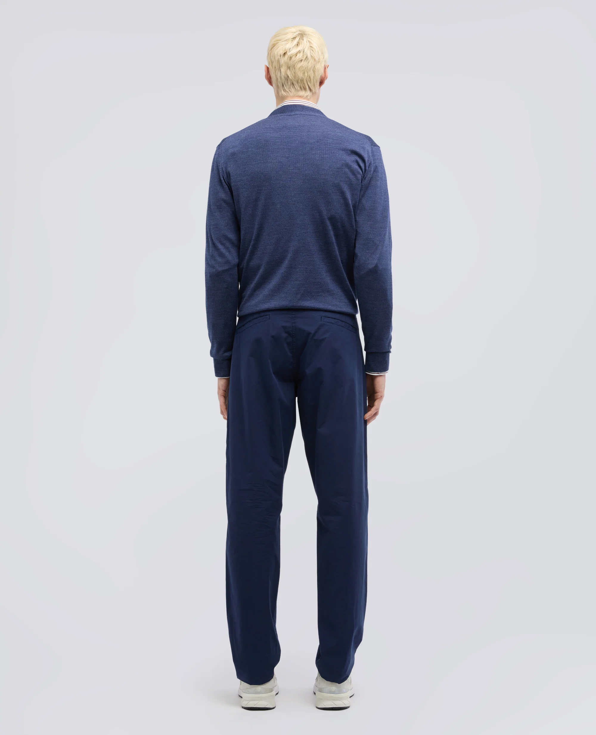 PANTALONE CHINO FUNZIONALE IN POPELINE DI COTONE - BLUETTE - Image 3