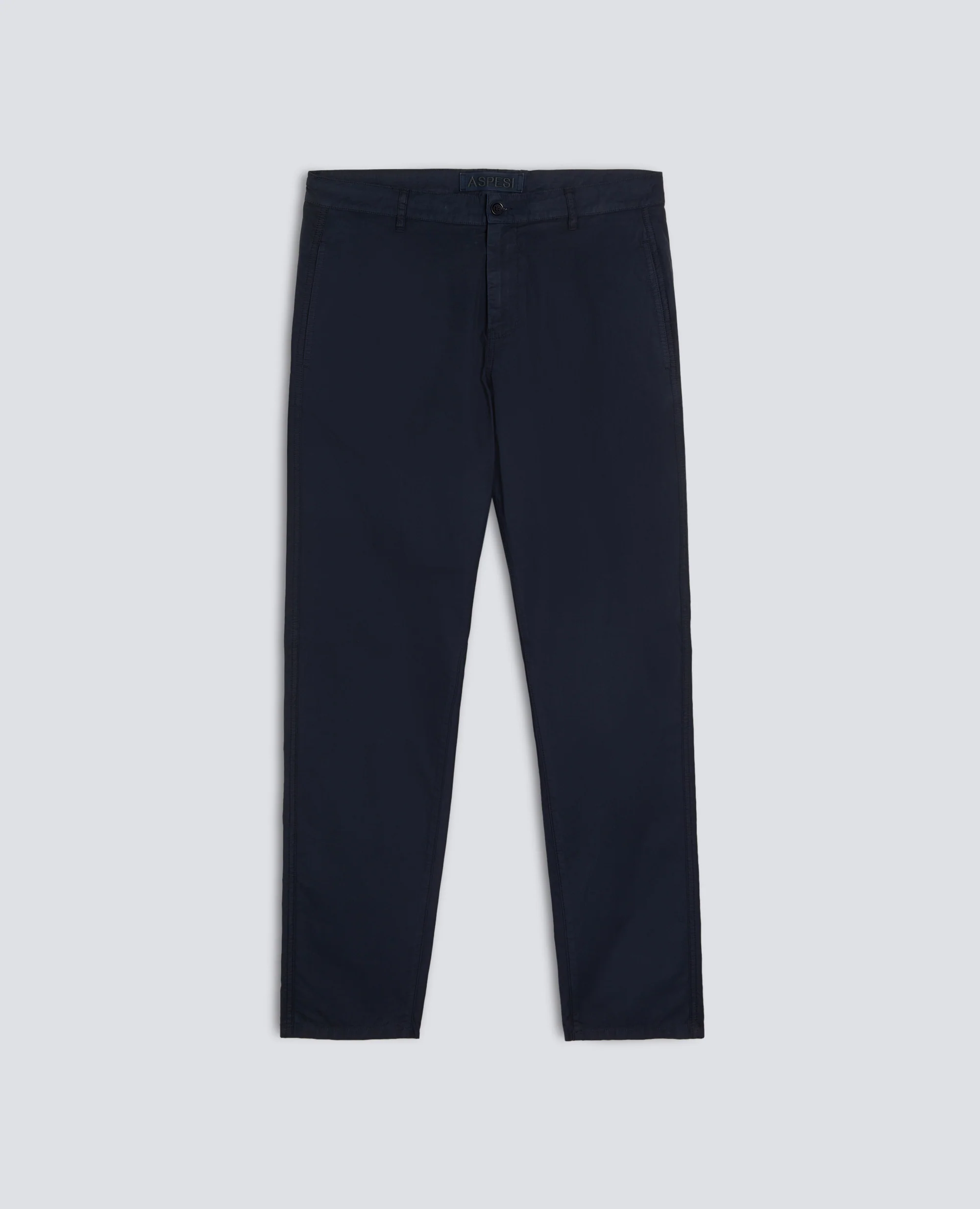 PANTALONE CHINO FUNZIONALE IN POPELINE DI COTONE - NAVY