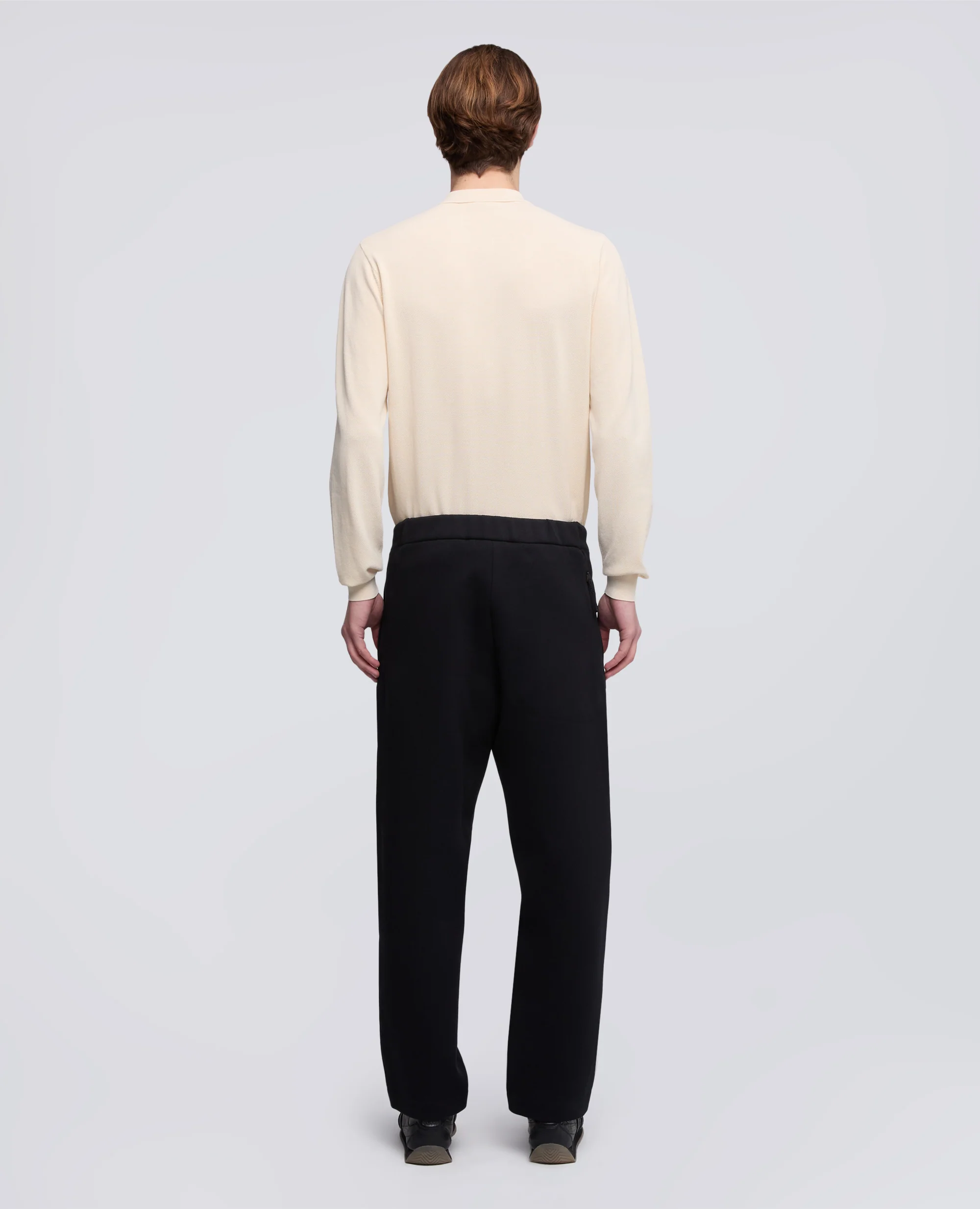 PANTALONE IN SCUBA DI COTONE POLY TECH - NERO - Image 3