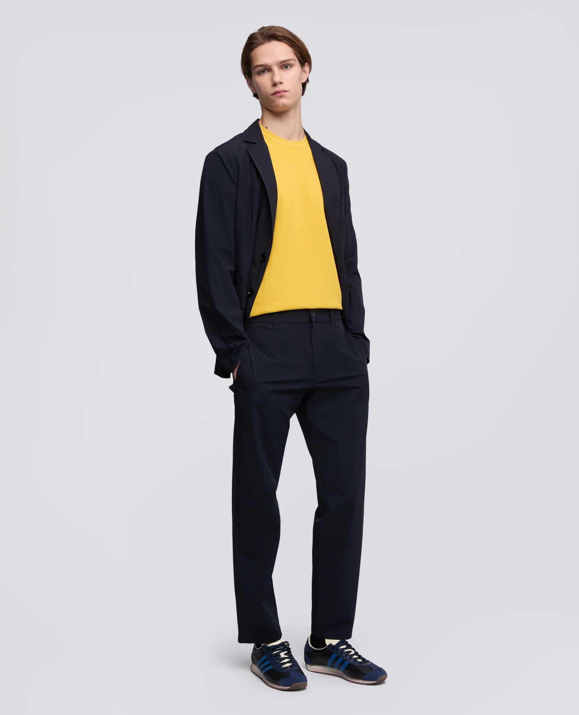 PANTALONE IN NYLON STRETCH - NAVY - Image 2