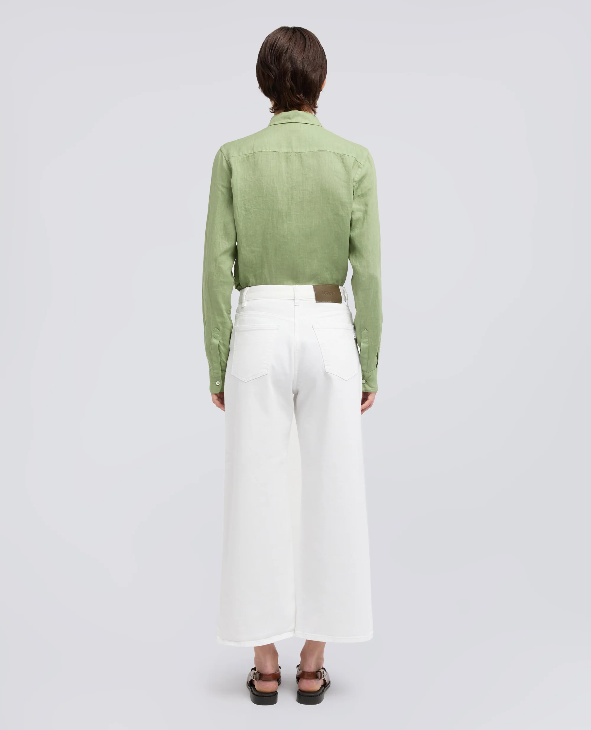 PANTALONE IN DENIM DI COTONE STRETCH - BIANCO - Image 3