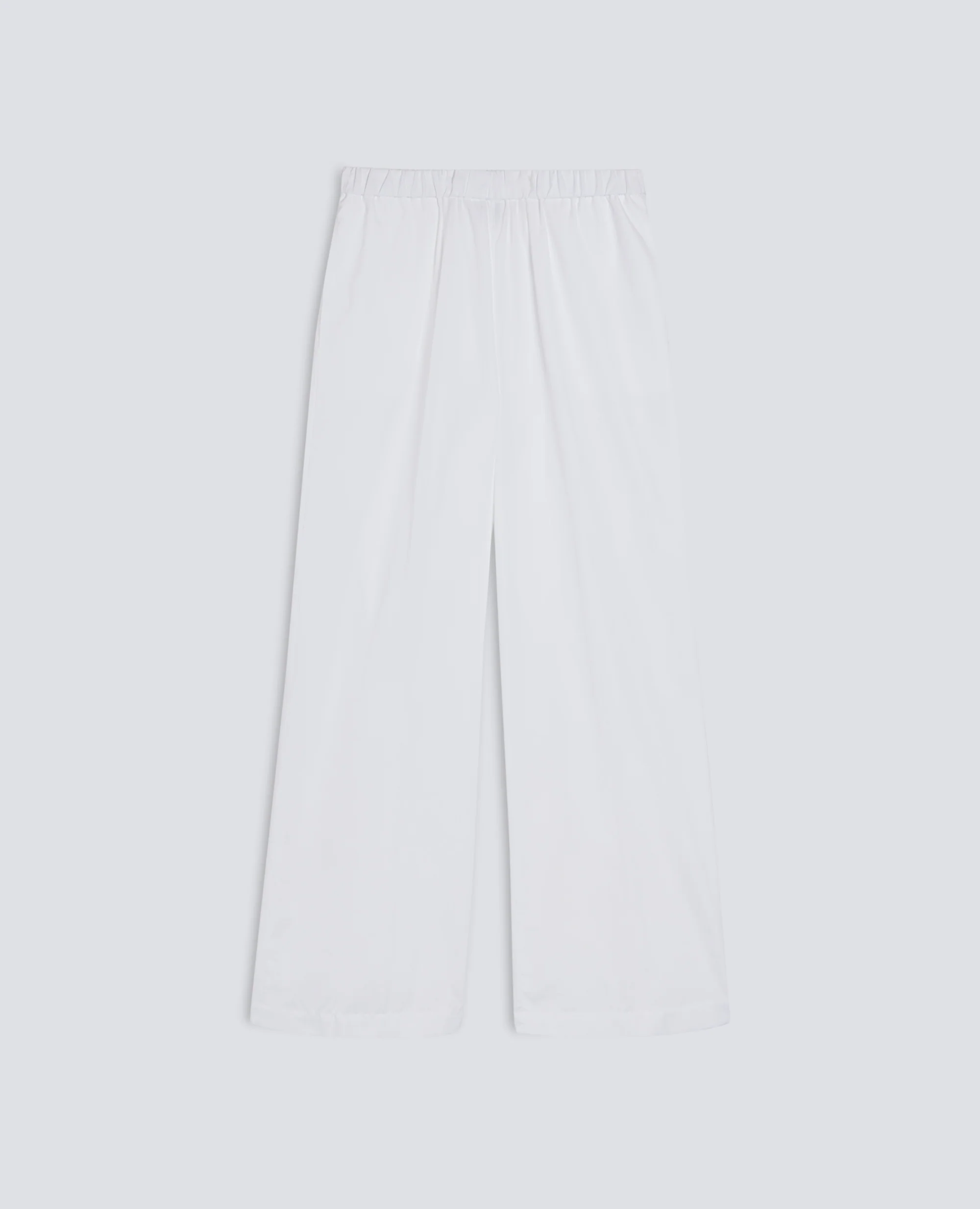 PANTALONE MOD.0128 IN POPELINE DI COTONE - BIANCO