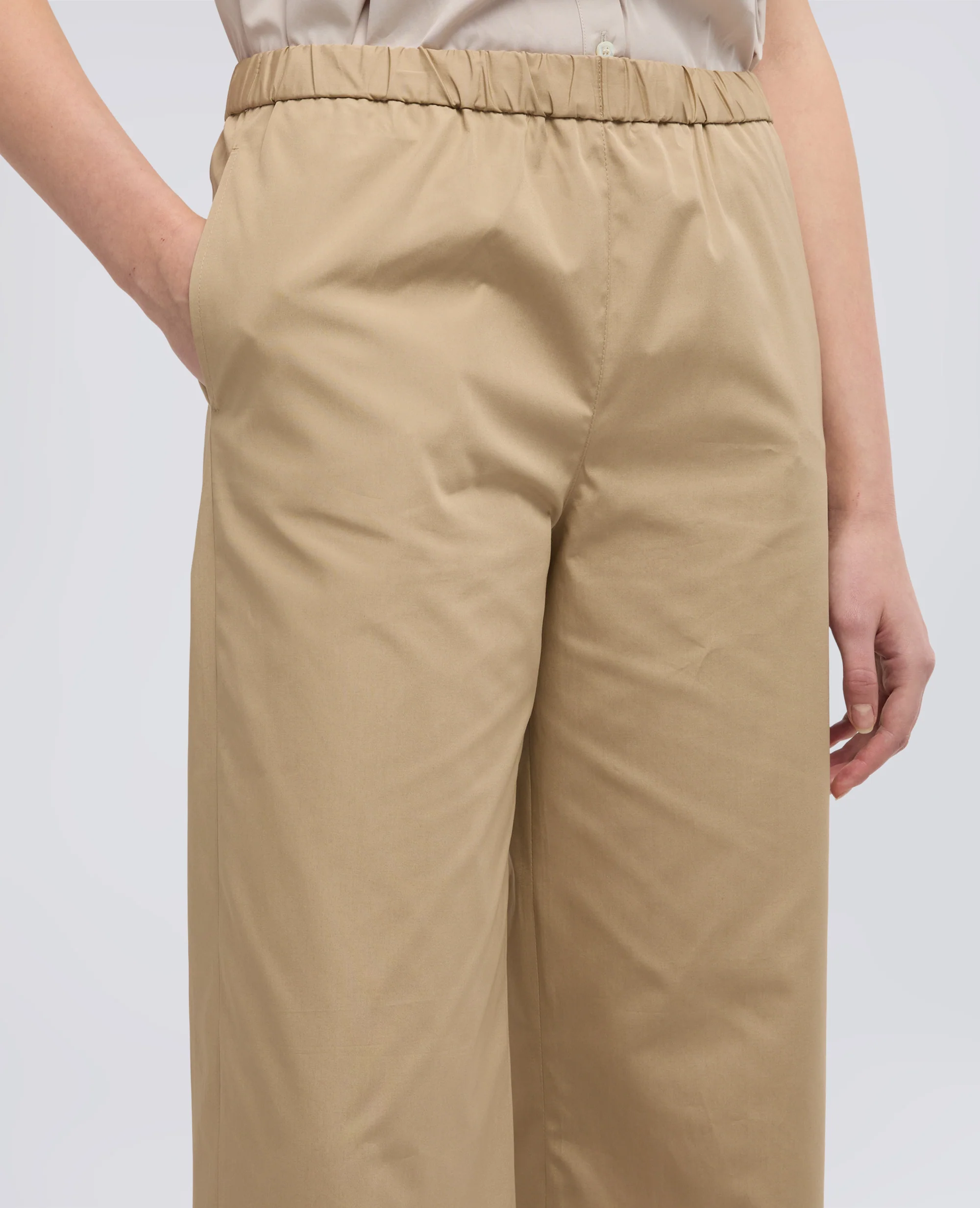 PANTALONE IN POPELINE DI COTONE - COLONIALE - Image 4