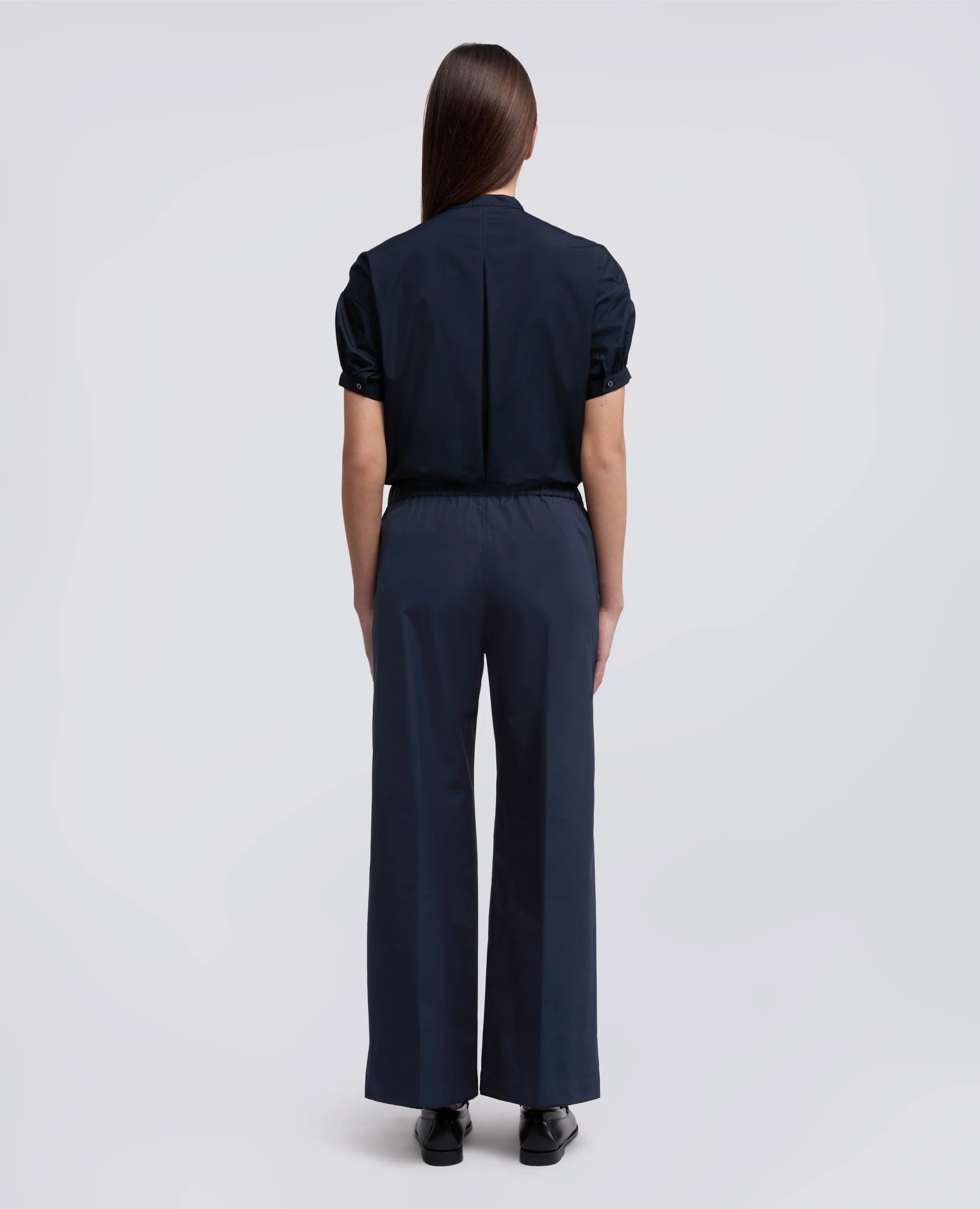 PANTALONE MOD.0128 IN POPELINE DI COTONE - NAVY - Image 3