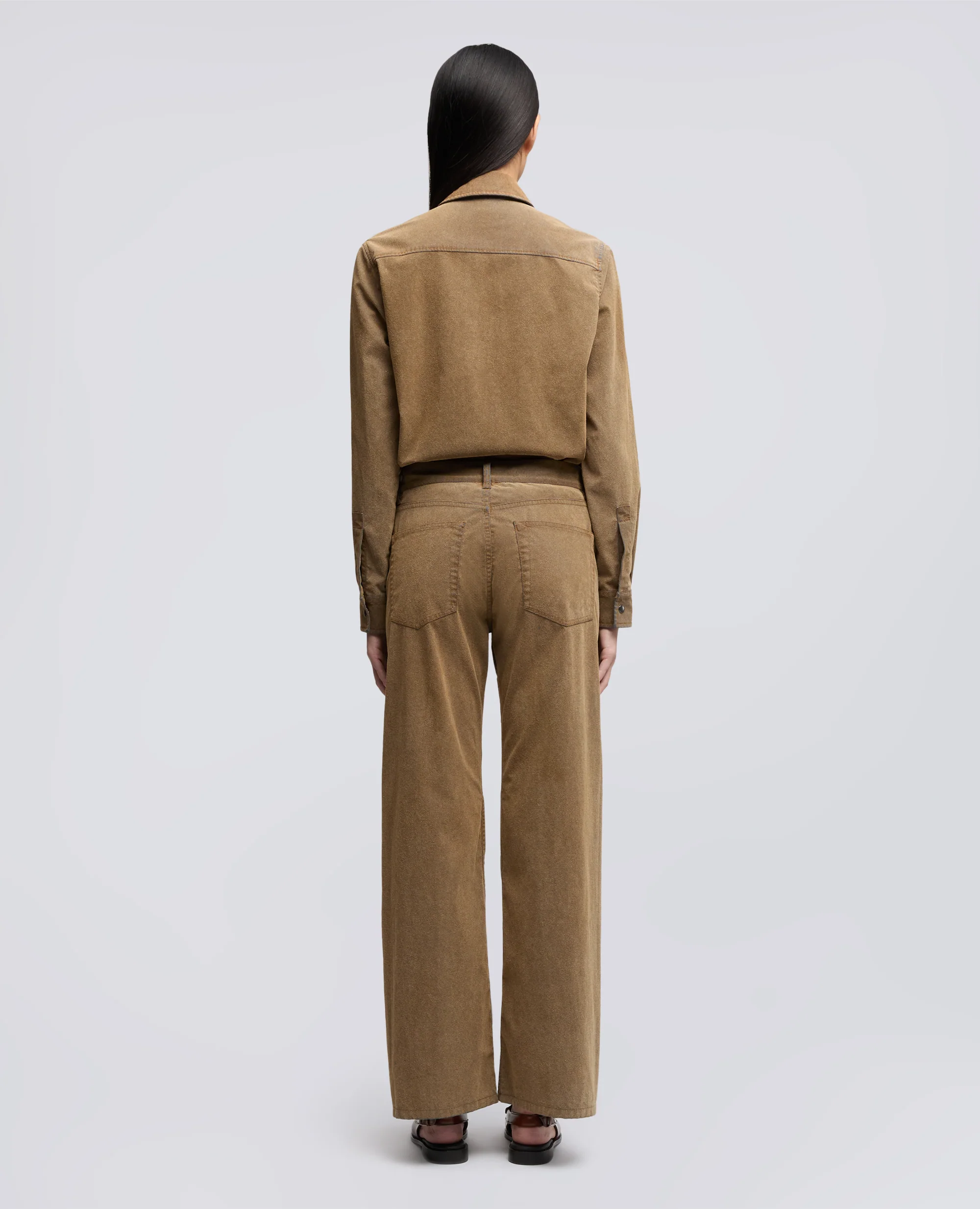 PANTALONE IN CHAMBRAY FLOCCATO - COLONIALE - Image 3