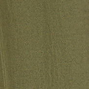 PANTALONE IN GABARDINA COTONE E LINO TINTO CAPO - MILITARE - Image 5