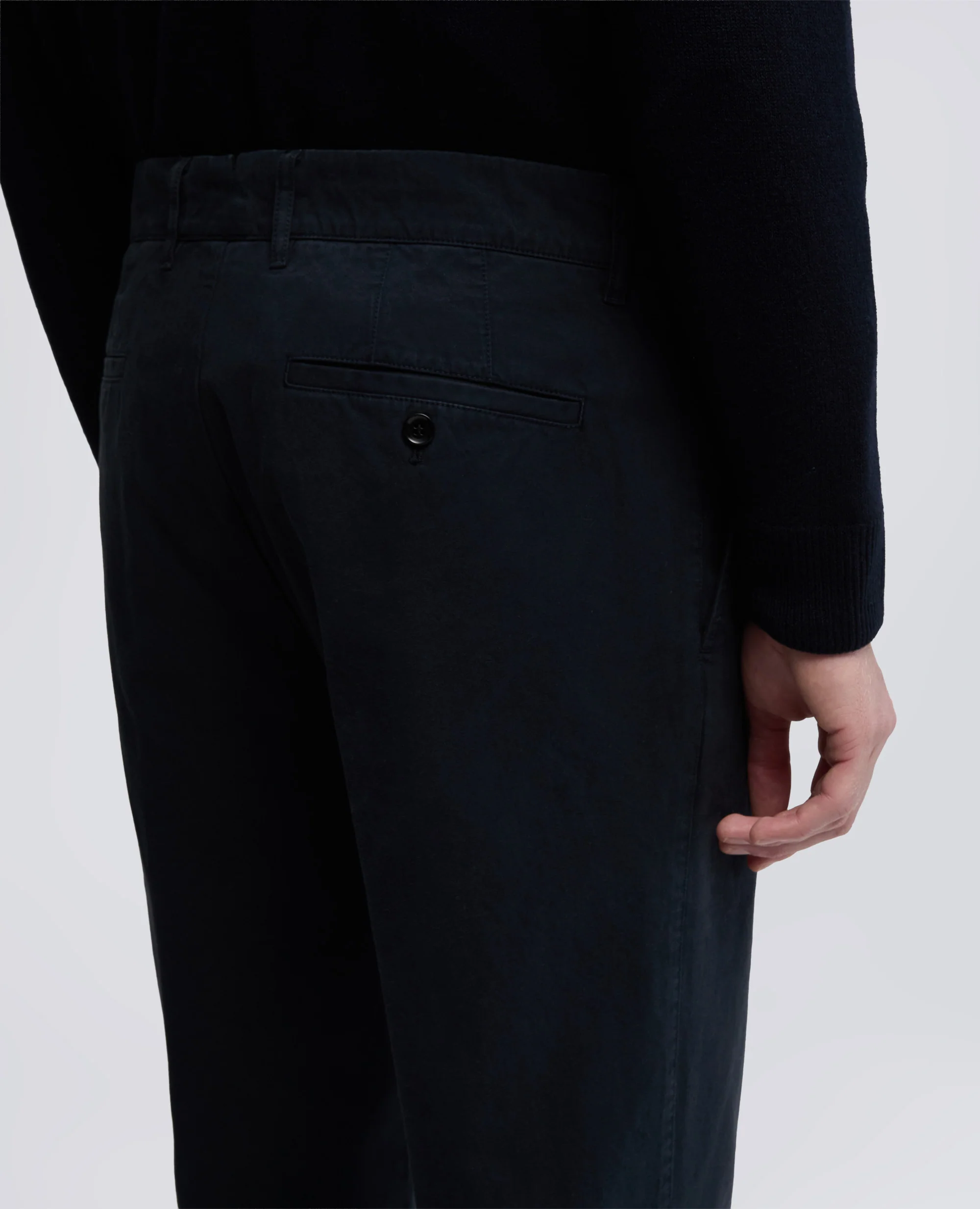 PANTALONE NEW HERMAN IN GABARDINA DI COTONE - NAVY - Image 4