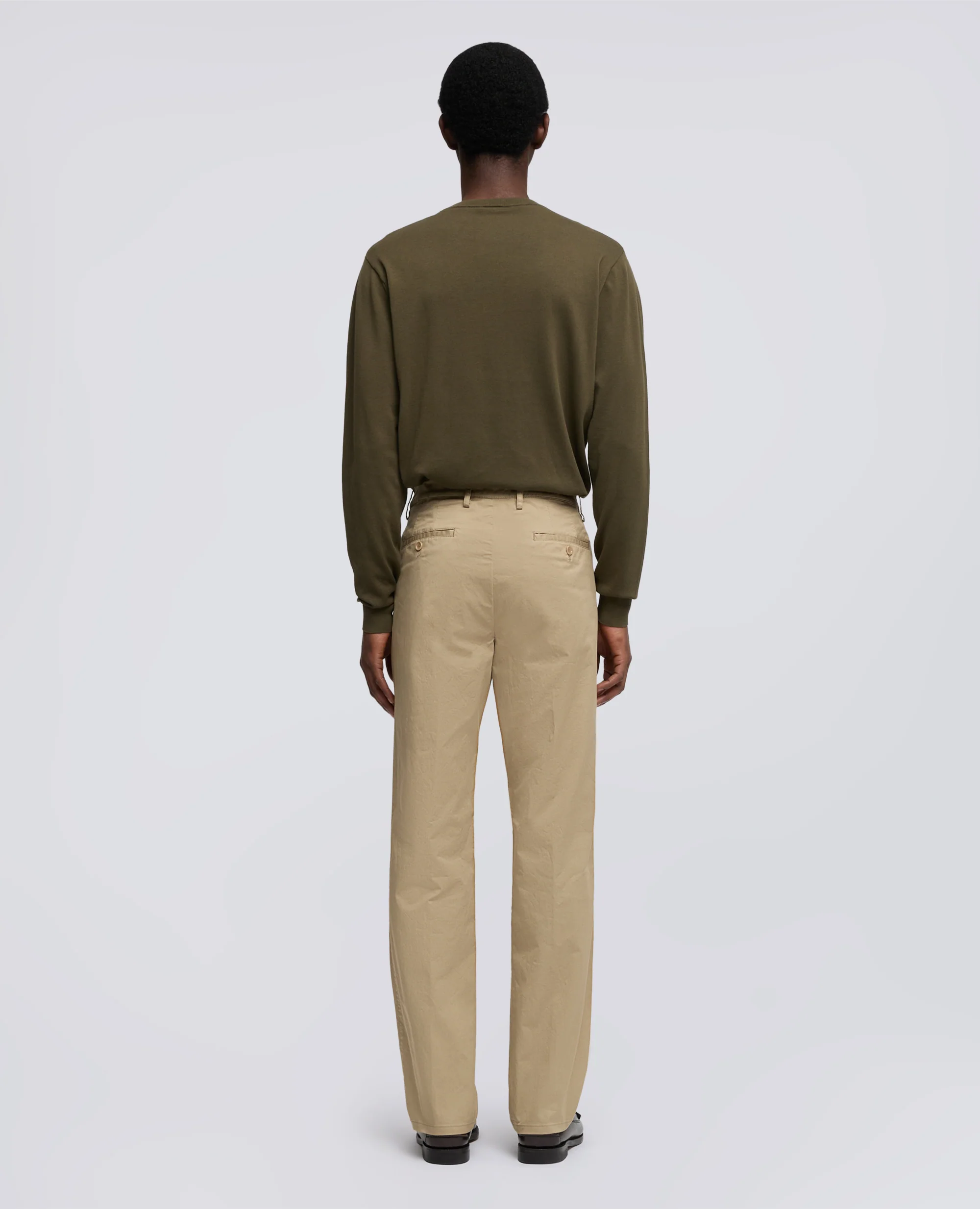 PANTALONE IN TWILL DI COTONE STRETCH - COLONIALE - Image 3