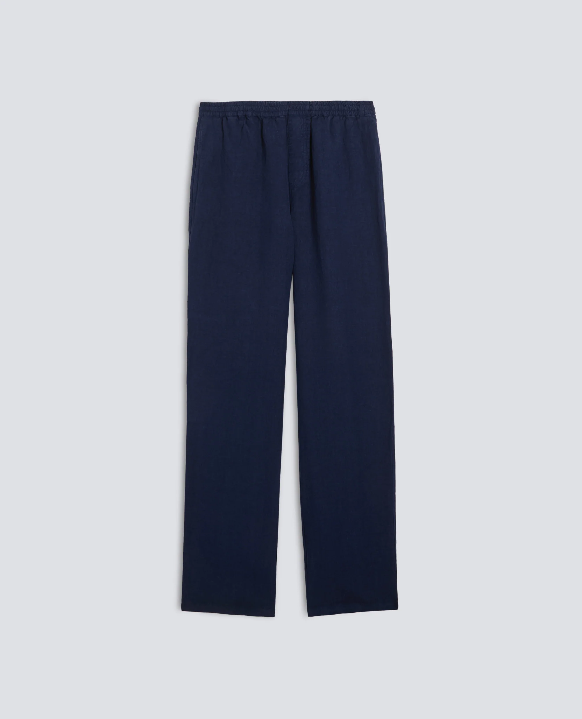 PANTALONE VENTURA IN TELA DI LINO COMPATTA TINTO CAPO - BLUETTE