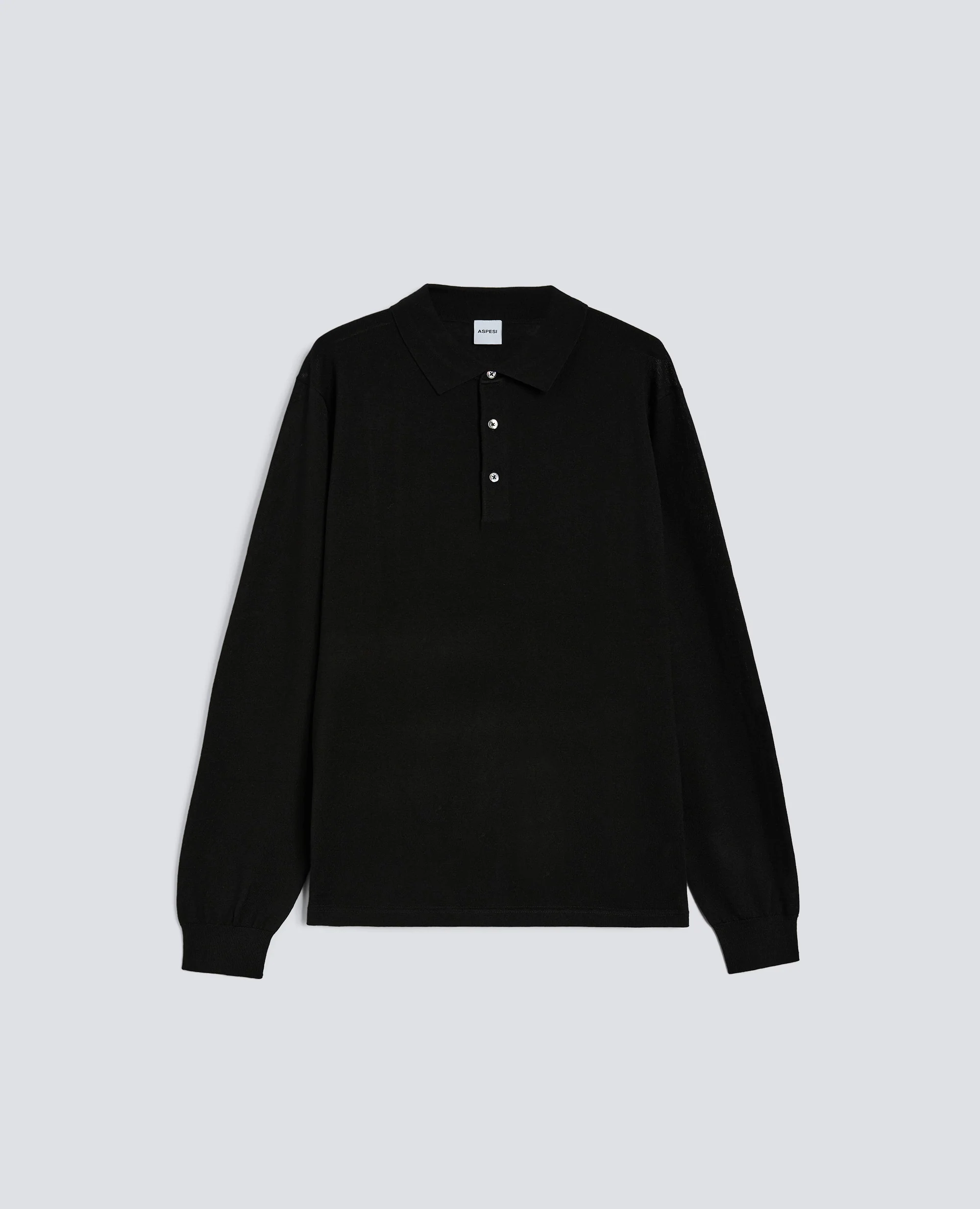 POLO A MANICHE LUNGHE - NERO