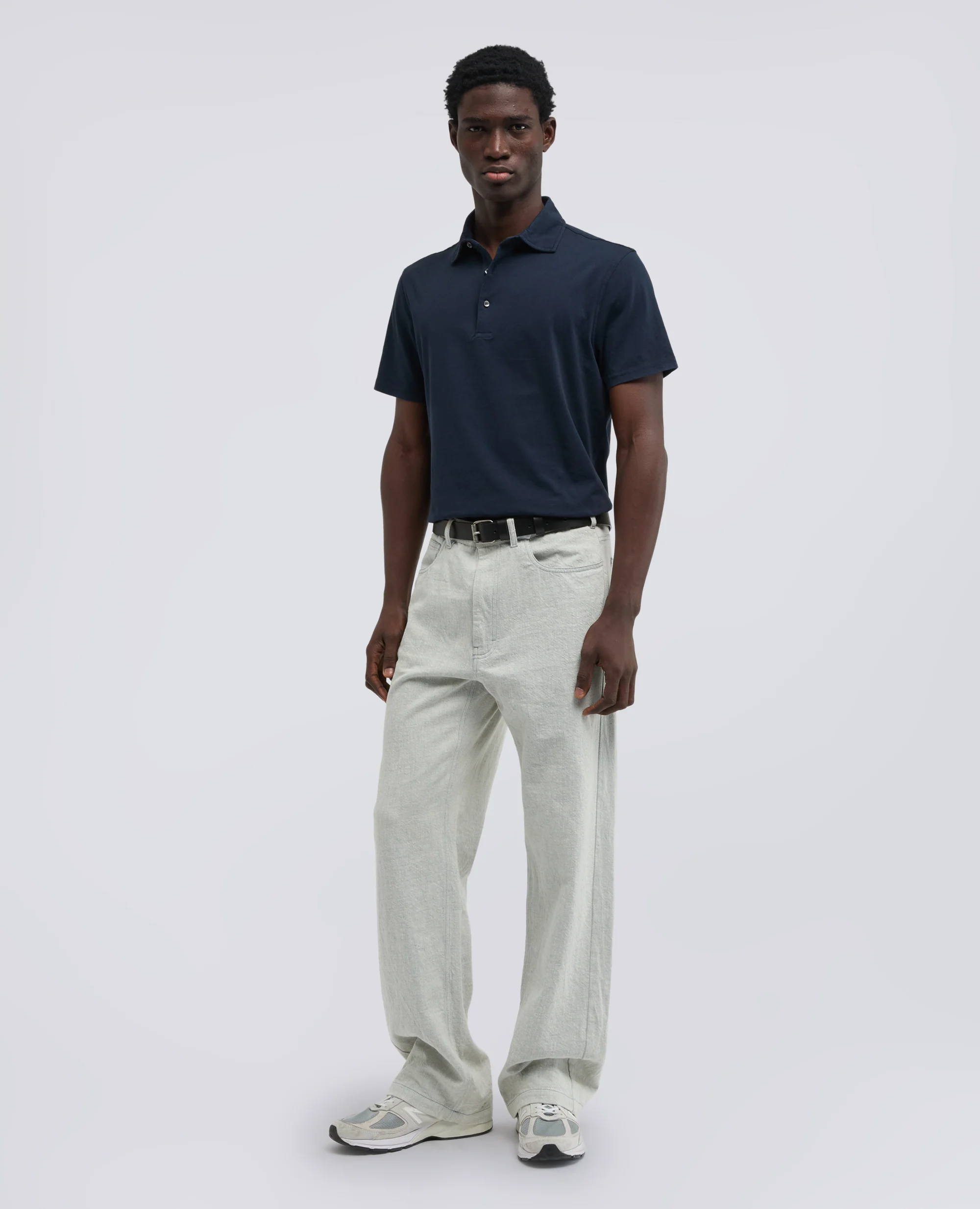 POLO IN JERSEY DI COTONE - NAVY - Image 2